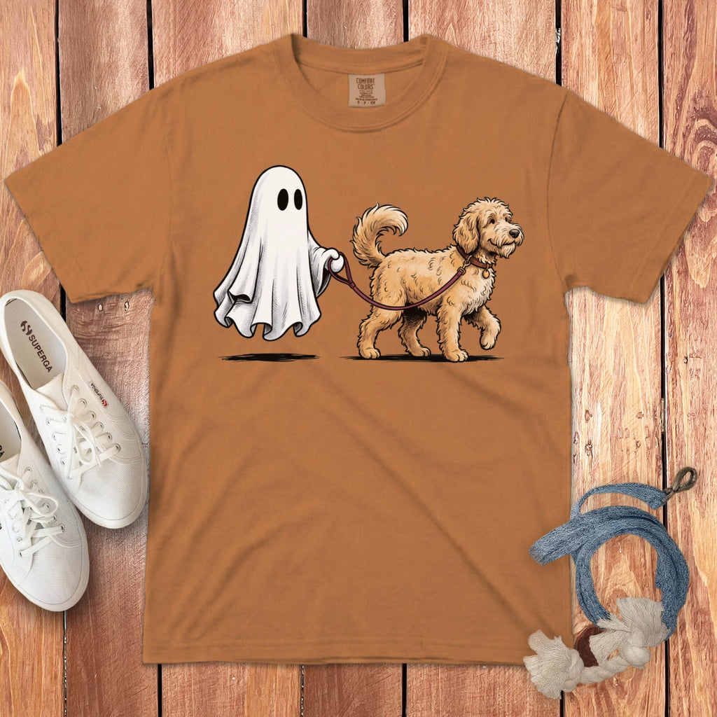 Golden Goldendoodle Ghost Walk Signature T-Shirt in Yam / S by Puppy Jo