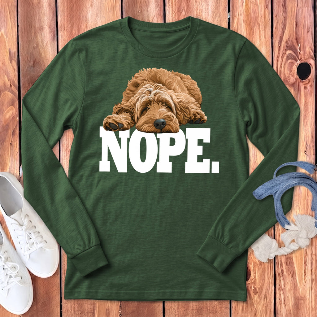 Golden Goldendoodle Labradoodle Signature Long Sleeve T-Shirt in Heather Forest / S by Puppy Jo