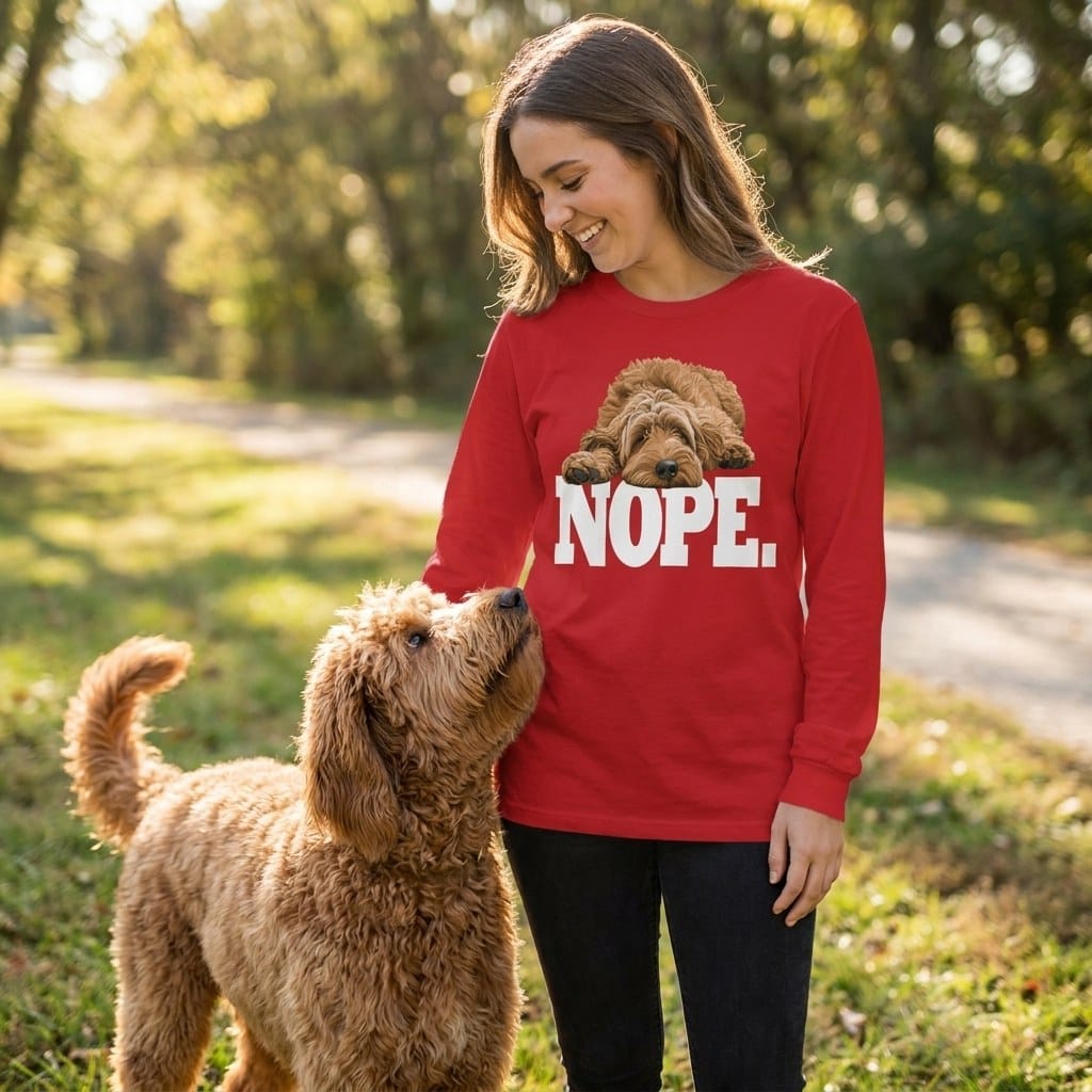 Golden Goldendoodle Labradoodle Signature Long Sleeve T-Shirt in by Puppy Jo