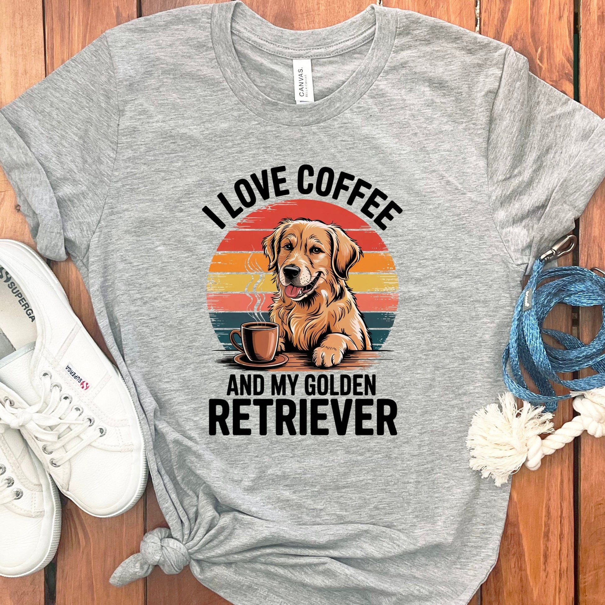 I Love Coffee And My Golden Retriever Shirt product