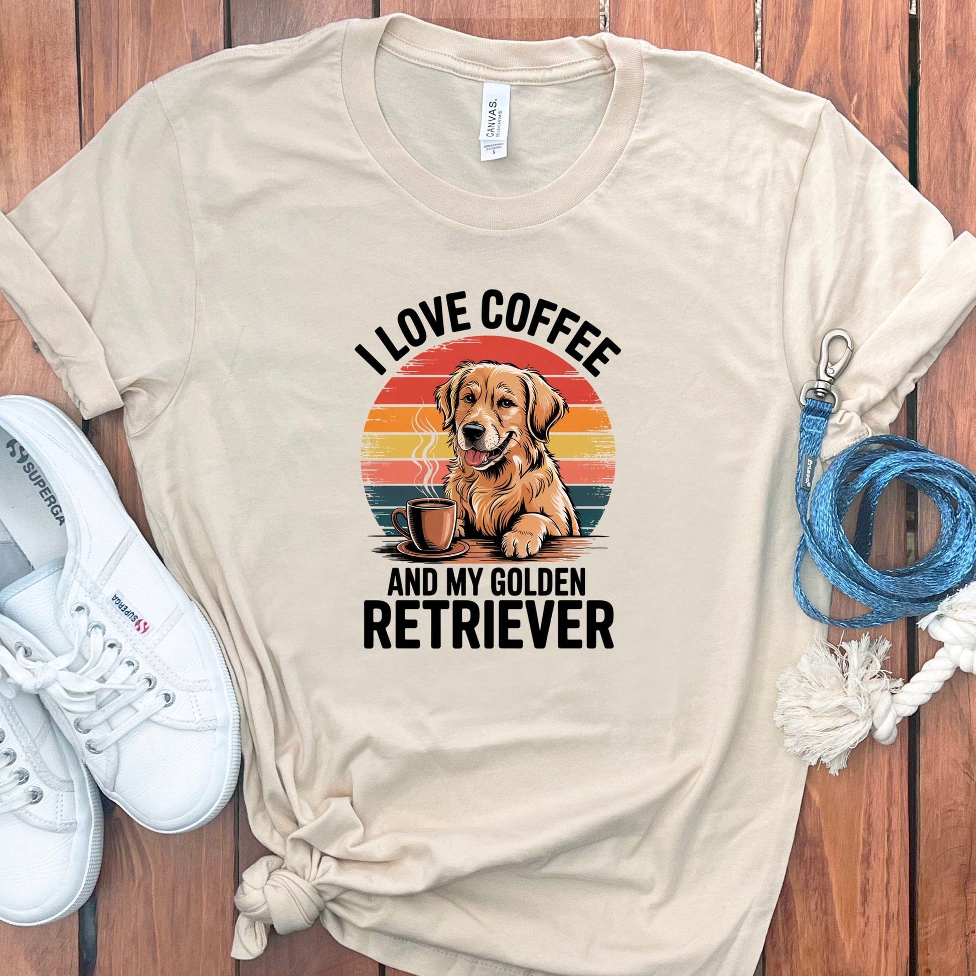 I Love Coffee and My Golden Retriever T-shirt product type