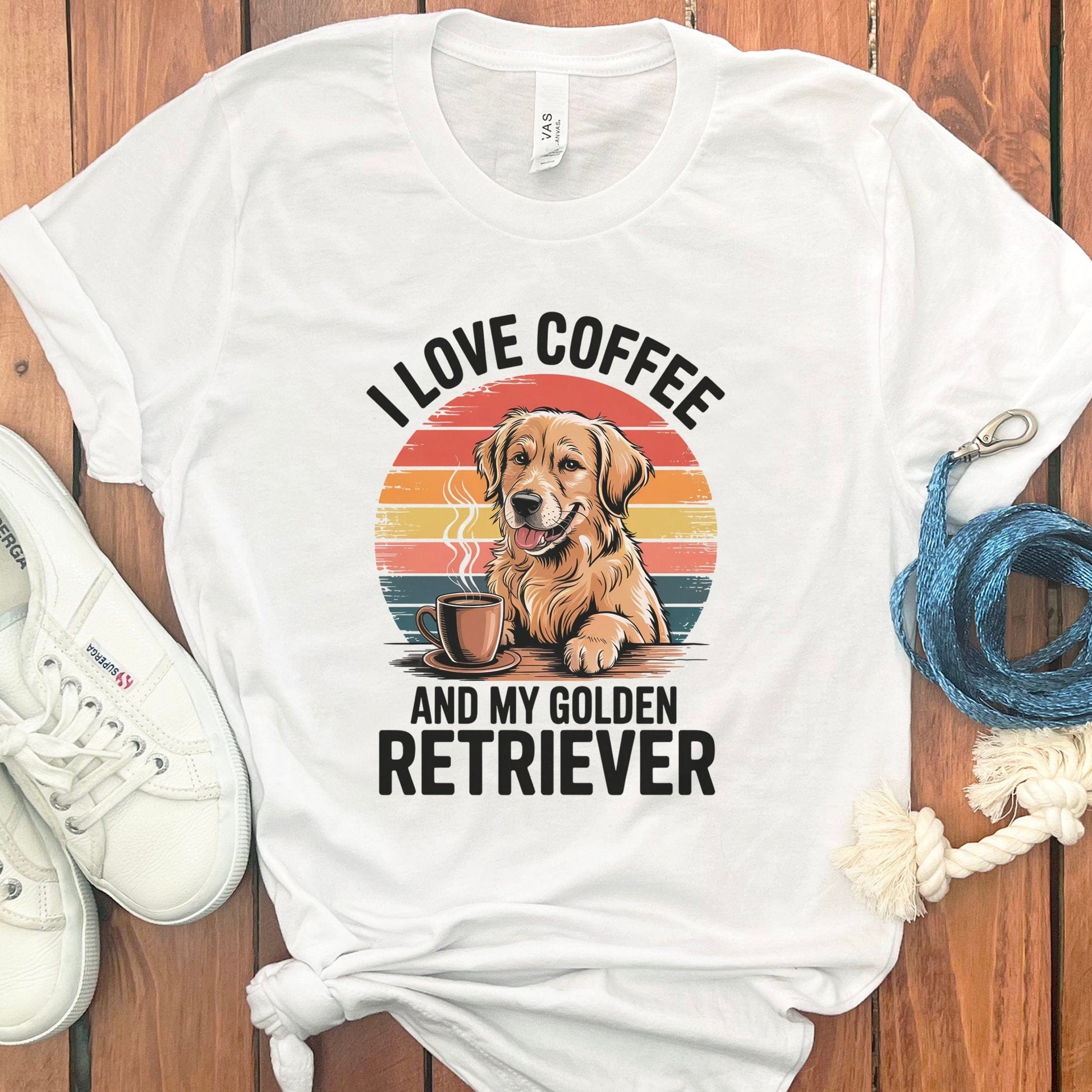 I Love Coffee and My Golden Retriever Shirt product
