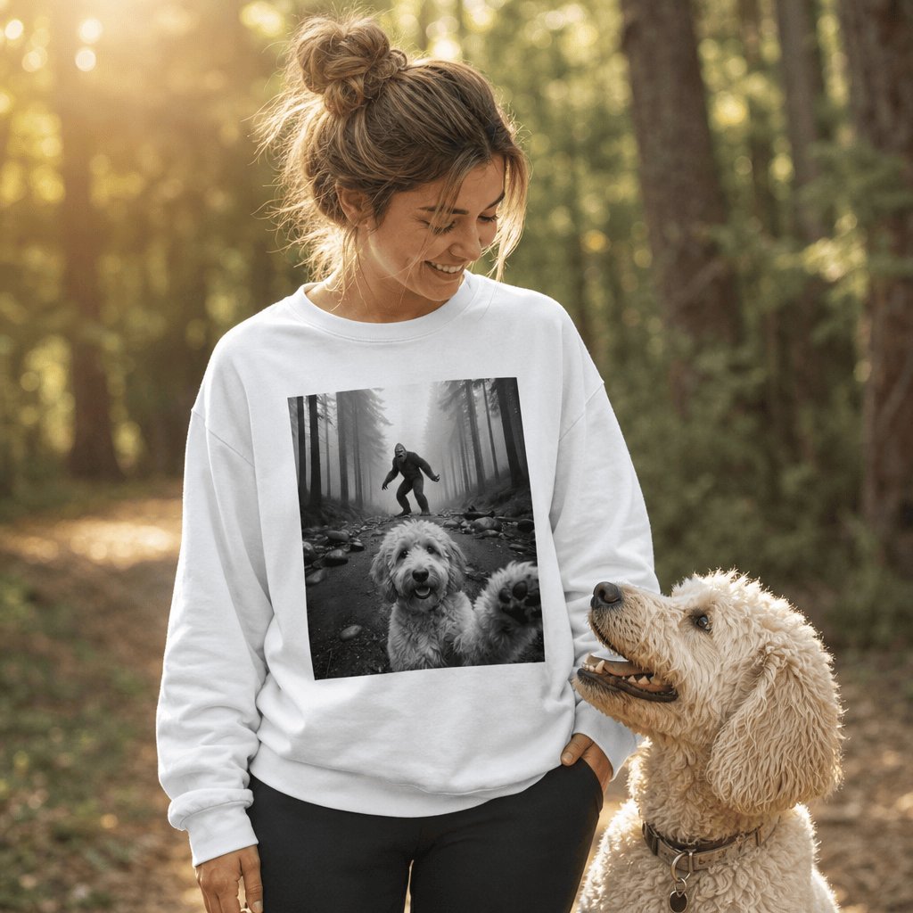 Goldendoodle Bigfoot Sweatshirt in by Puppy Jo