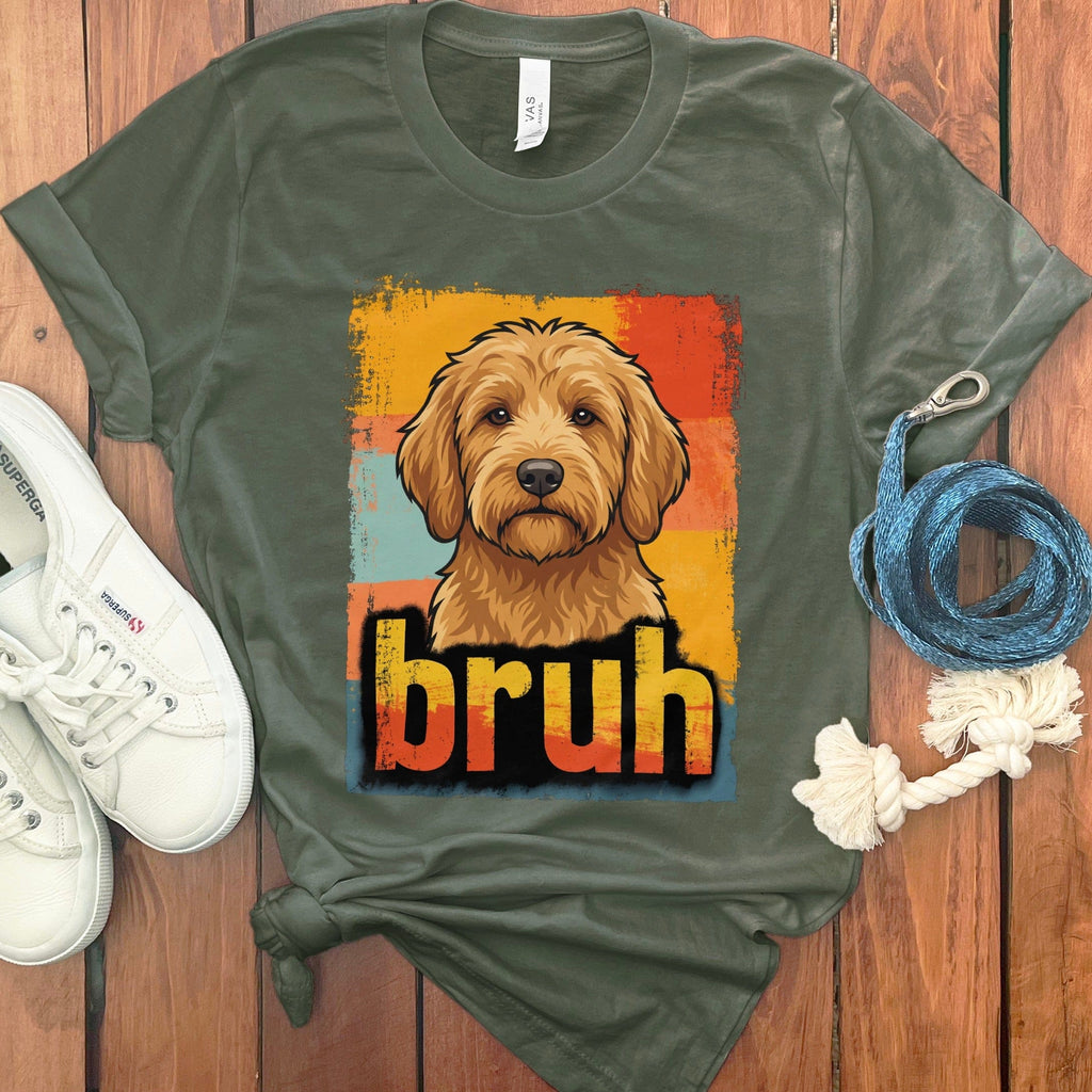 Goldendoodle Bruh T-Shirt in Military Green / S by Puppy Jo