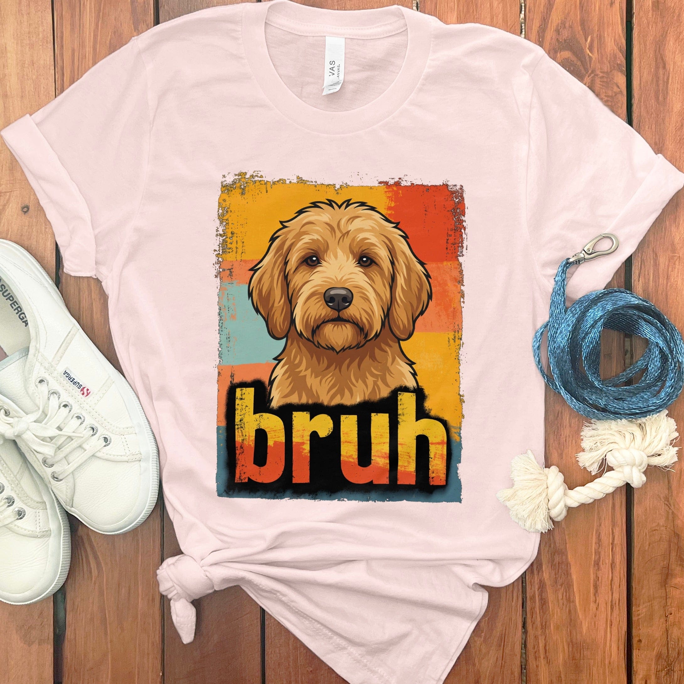 Goldendoodle Bruh T-Shirt in Soft Pink / S by Puppy Jo