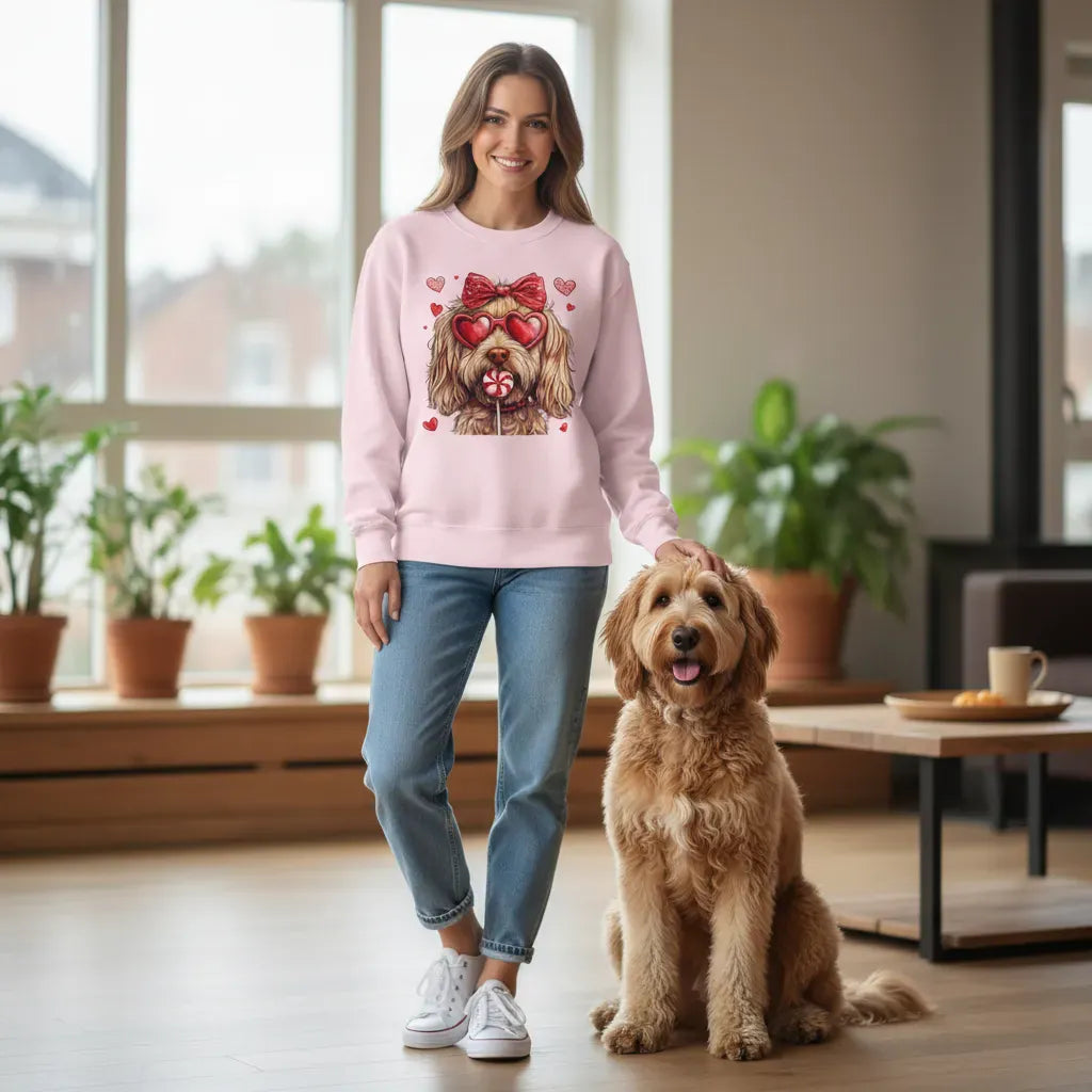 Goldendoodle Coquette Sweatshirt in by Puppy Jo
