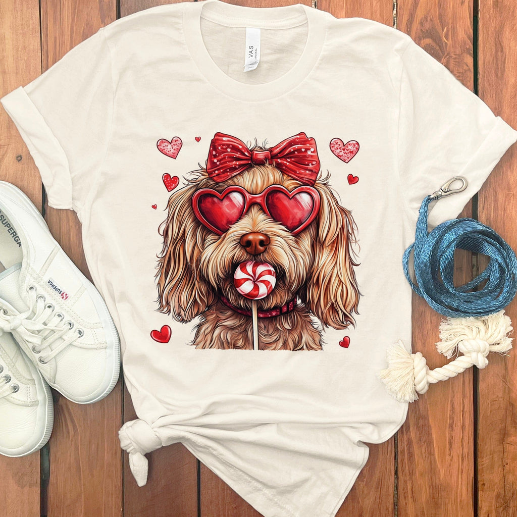 Goldendoodle Coquette T-Shirt in Natural / S by Puppy Jo