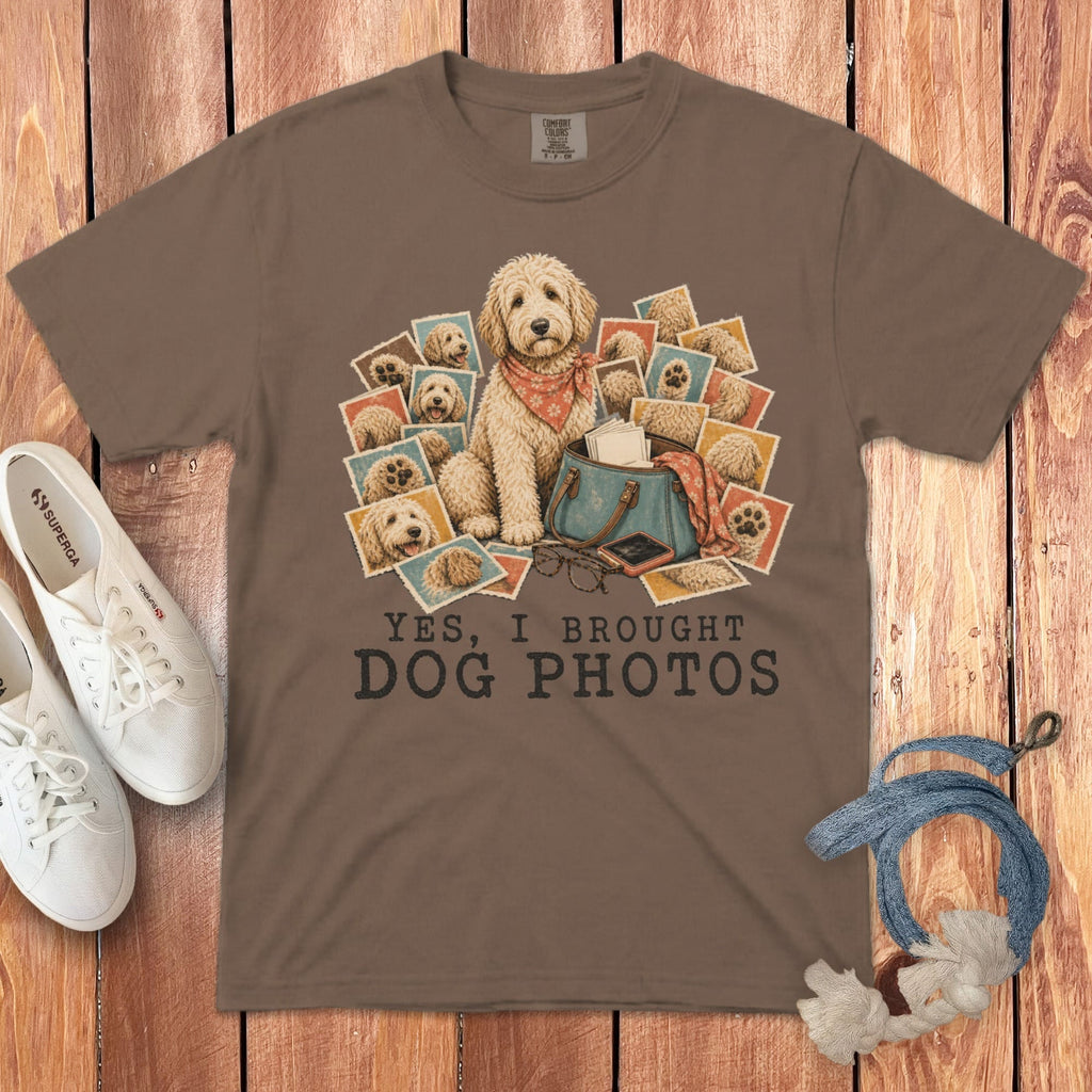 Goldendoodle Dog Photos Signature T-Shirt in Espresso / S by Puppy Jo