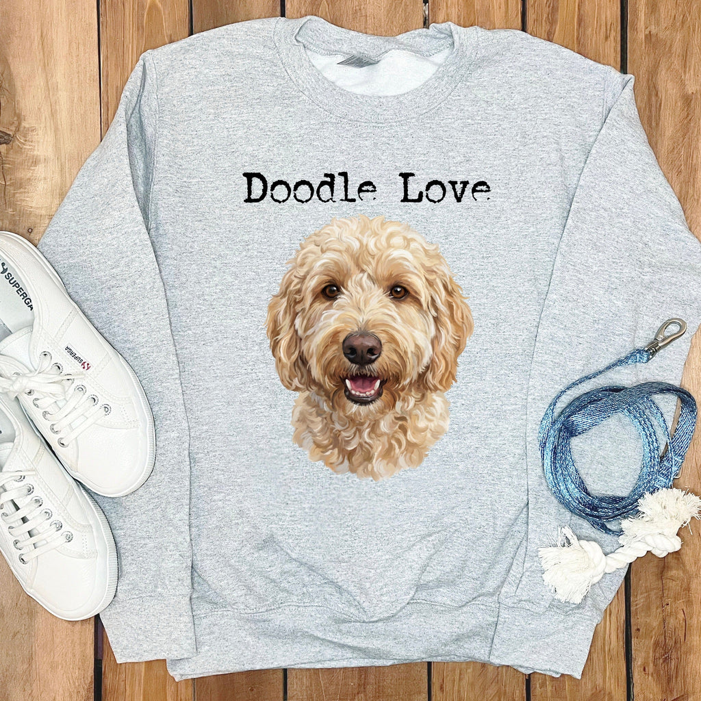 Goldendoodle Doodle Love Sweatshirt in Sport Grey / S by Puppy Jo