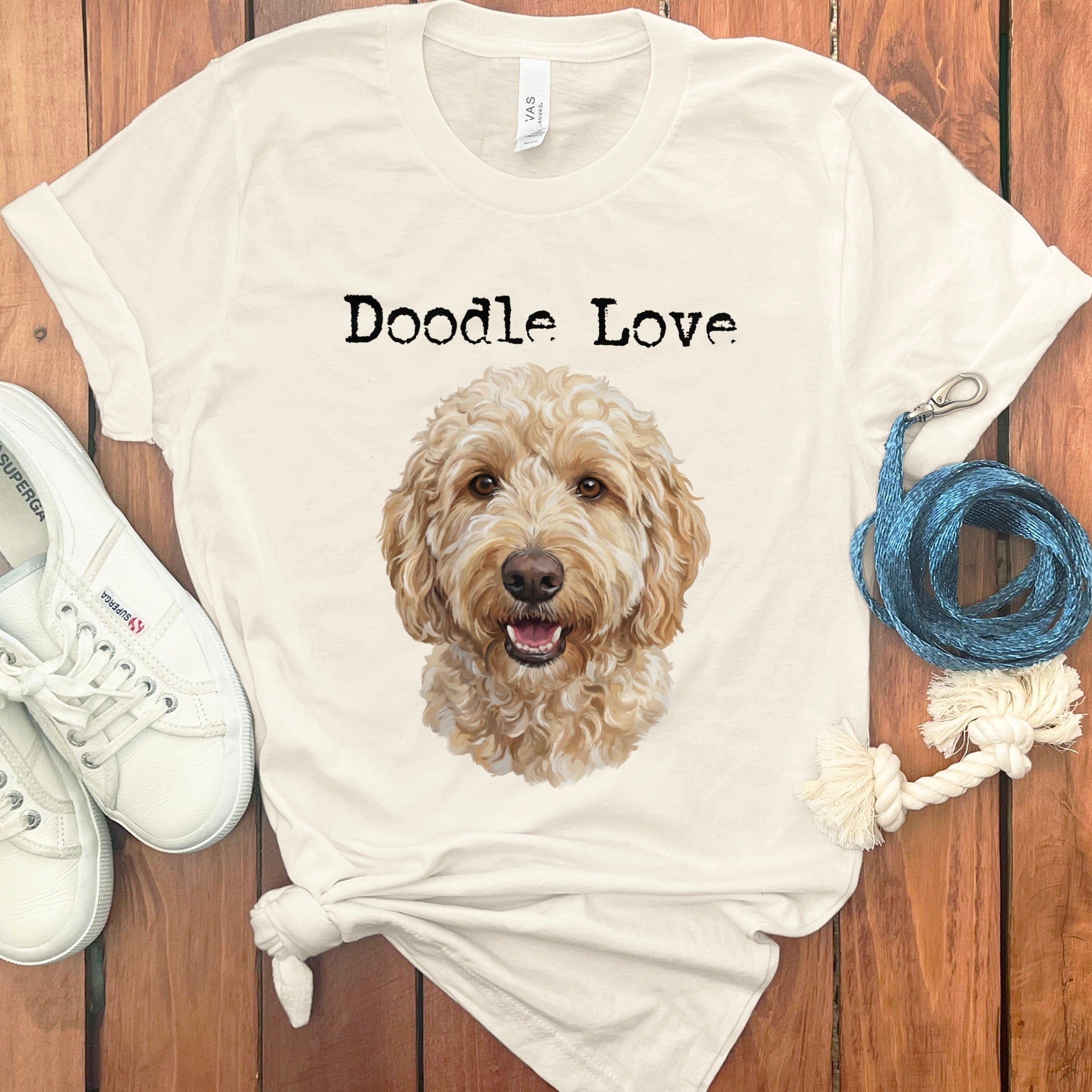 Goldendoodle Doodle Love T-Shirt in Natural / S by Puppy Jo