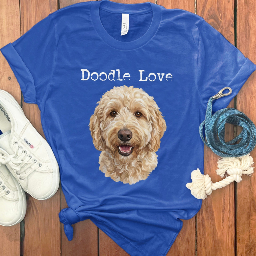 Goldendoodle Doodle Love T-Shirt in True Royal / S by Puppy Jo