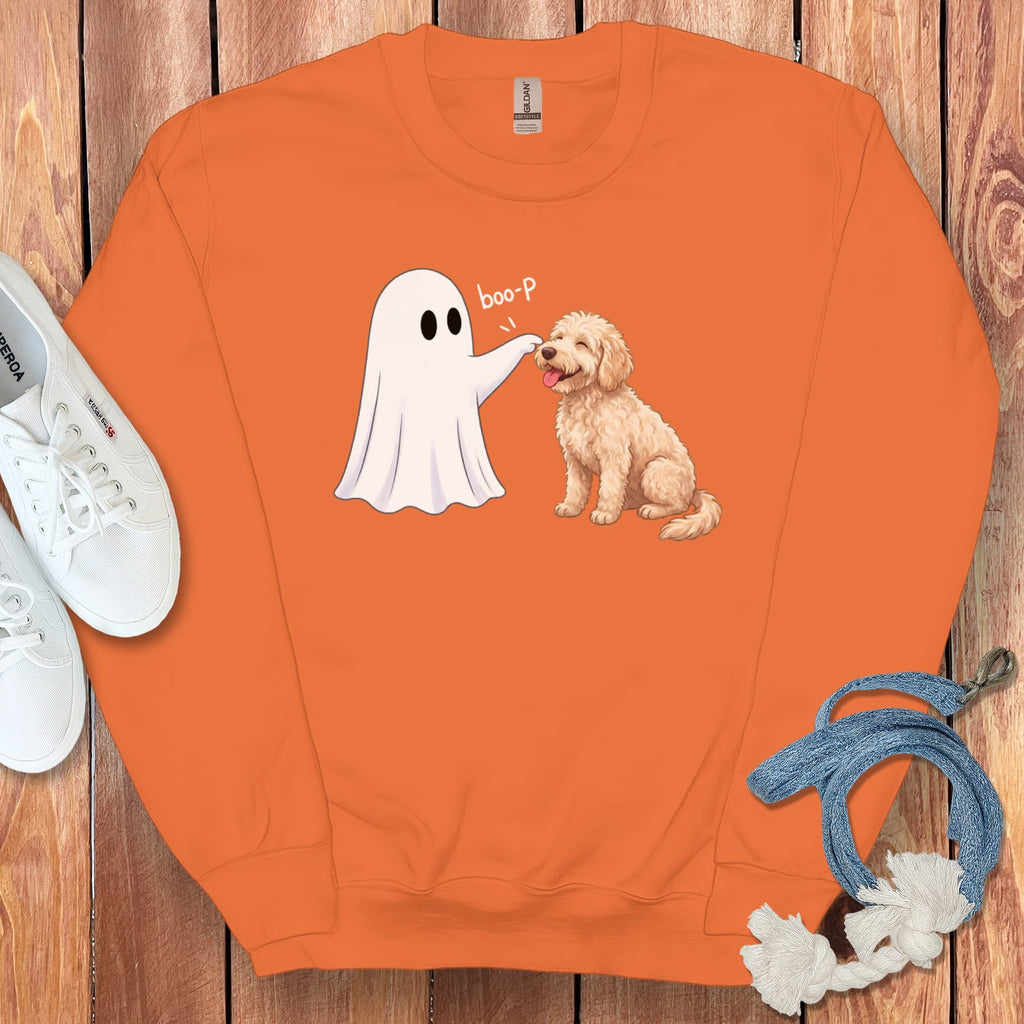 Goldendoodle Ghost Boop Sweatshirt in Orange / M by Puppy Jo