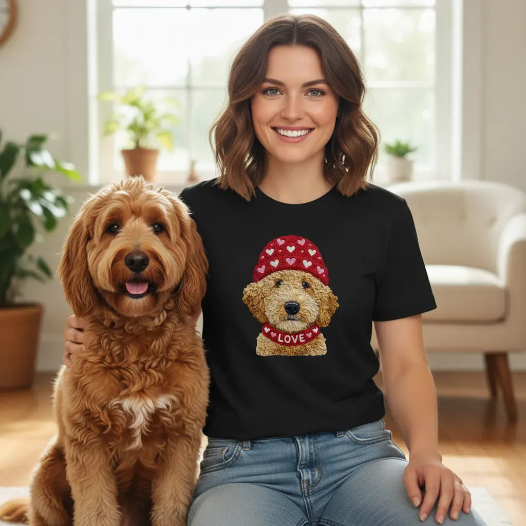 Goldendoodle Heart Cap Sweatshirt in by Puppy Jo