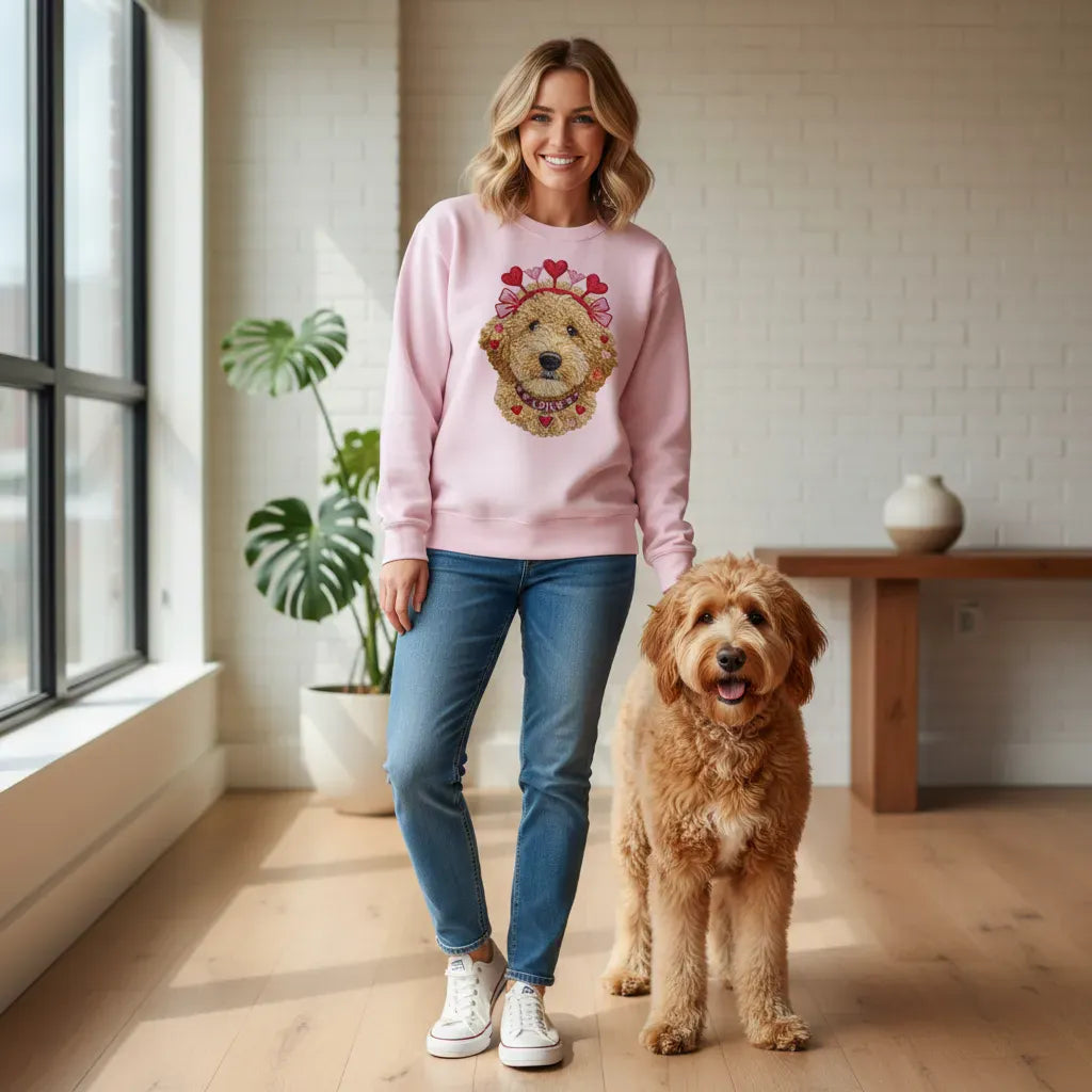 Goldendoodle Heart Crown Sweatshirt in by Puppy Jo