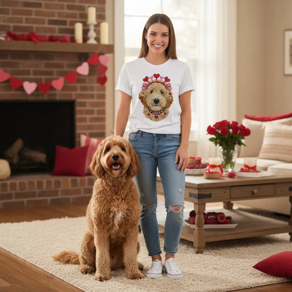 Goldendoodle Heart Crown T-Shirt in by Puppy Jo