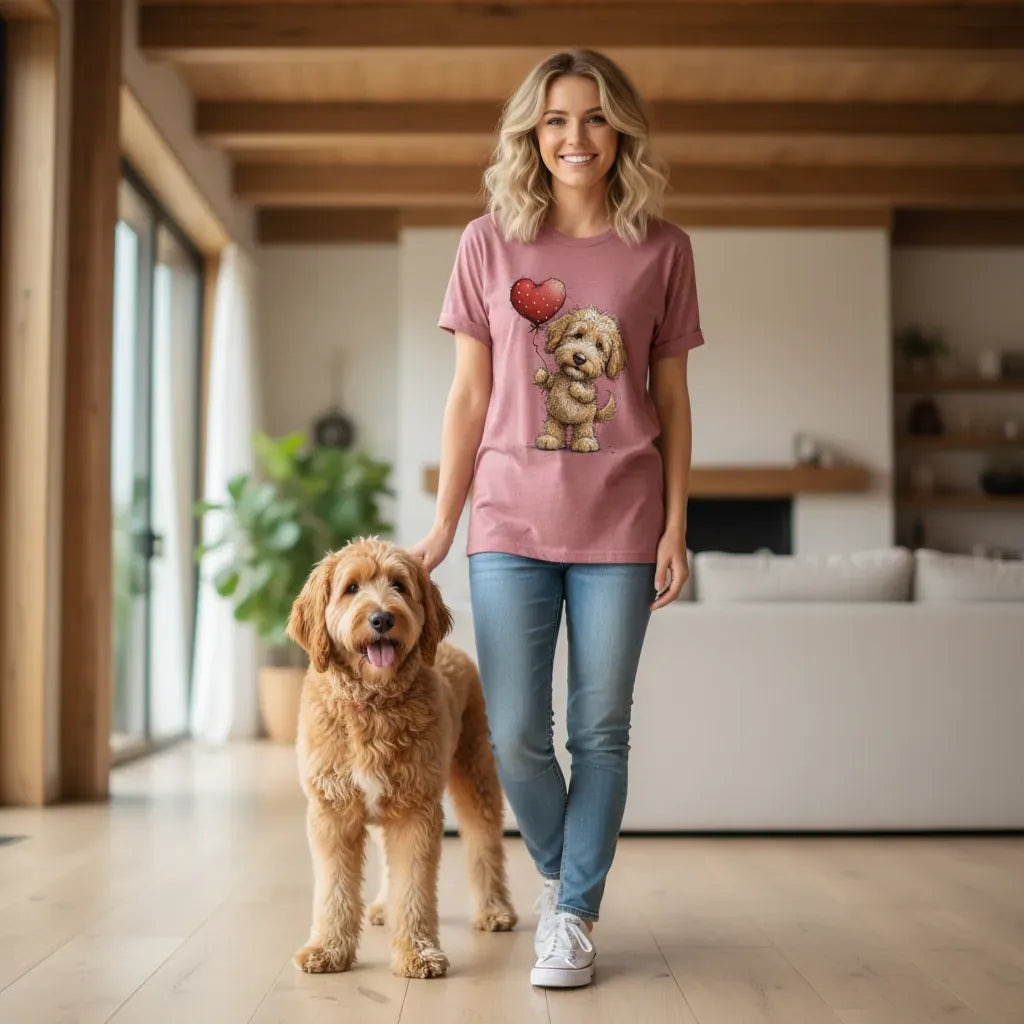 Goldendoodle Heart T-Shirt in by Puppy Jo