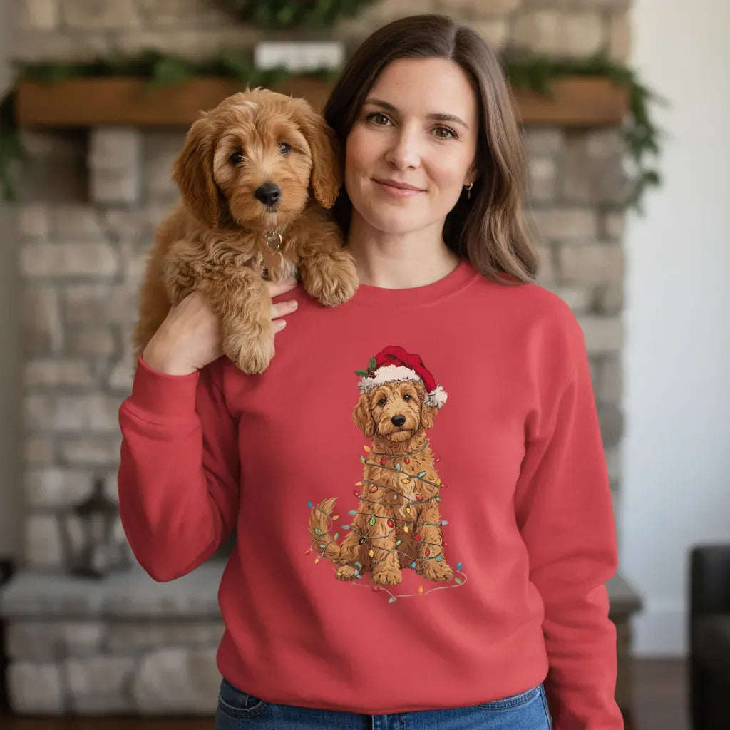 Goldendoodle Holiday Sweatshirt in by Puppy Jo