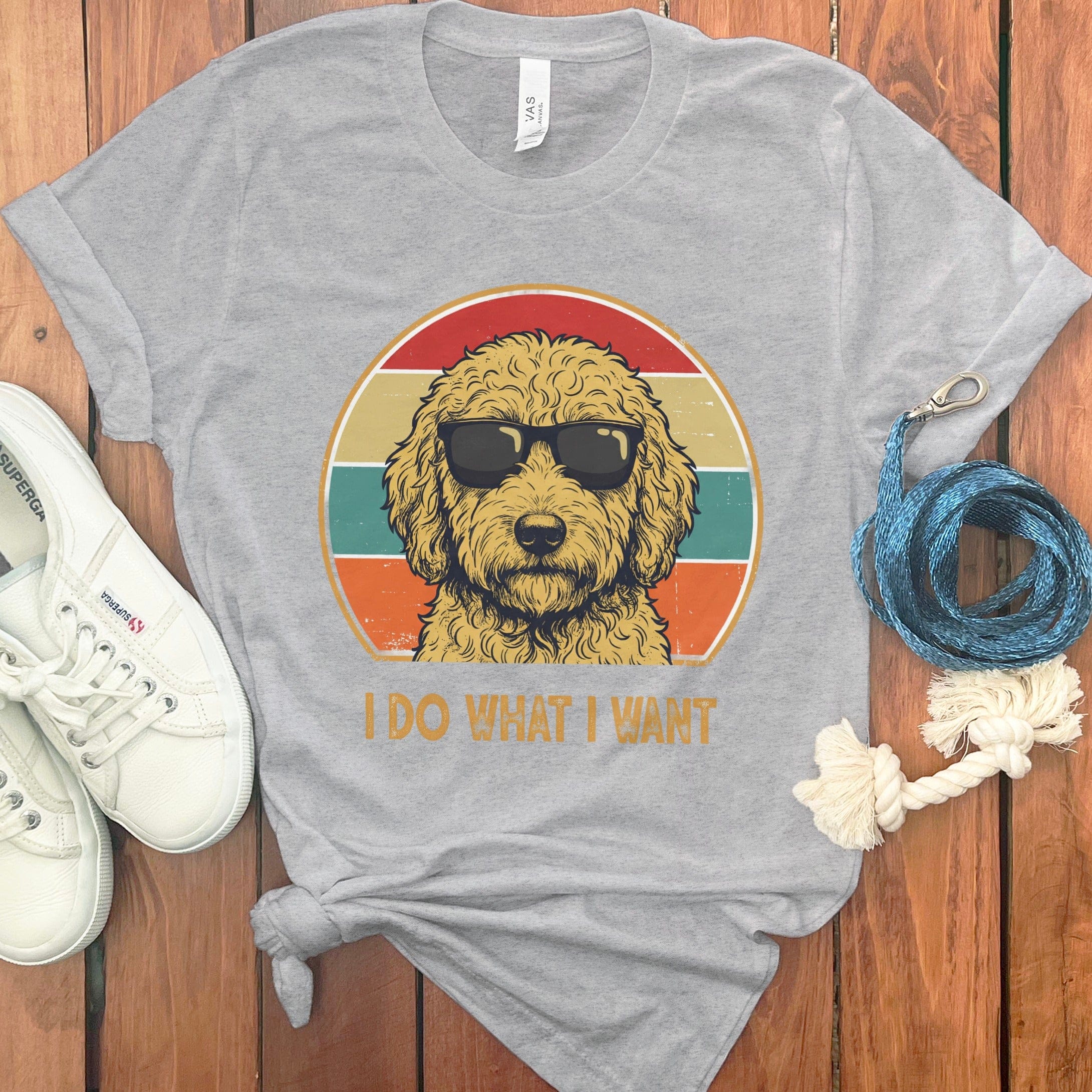 Goldendoodle I Want T-Shirt in Athletic Heather / S by Puppy Jo