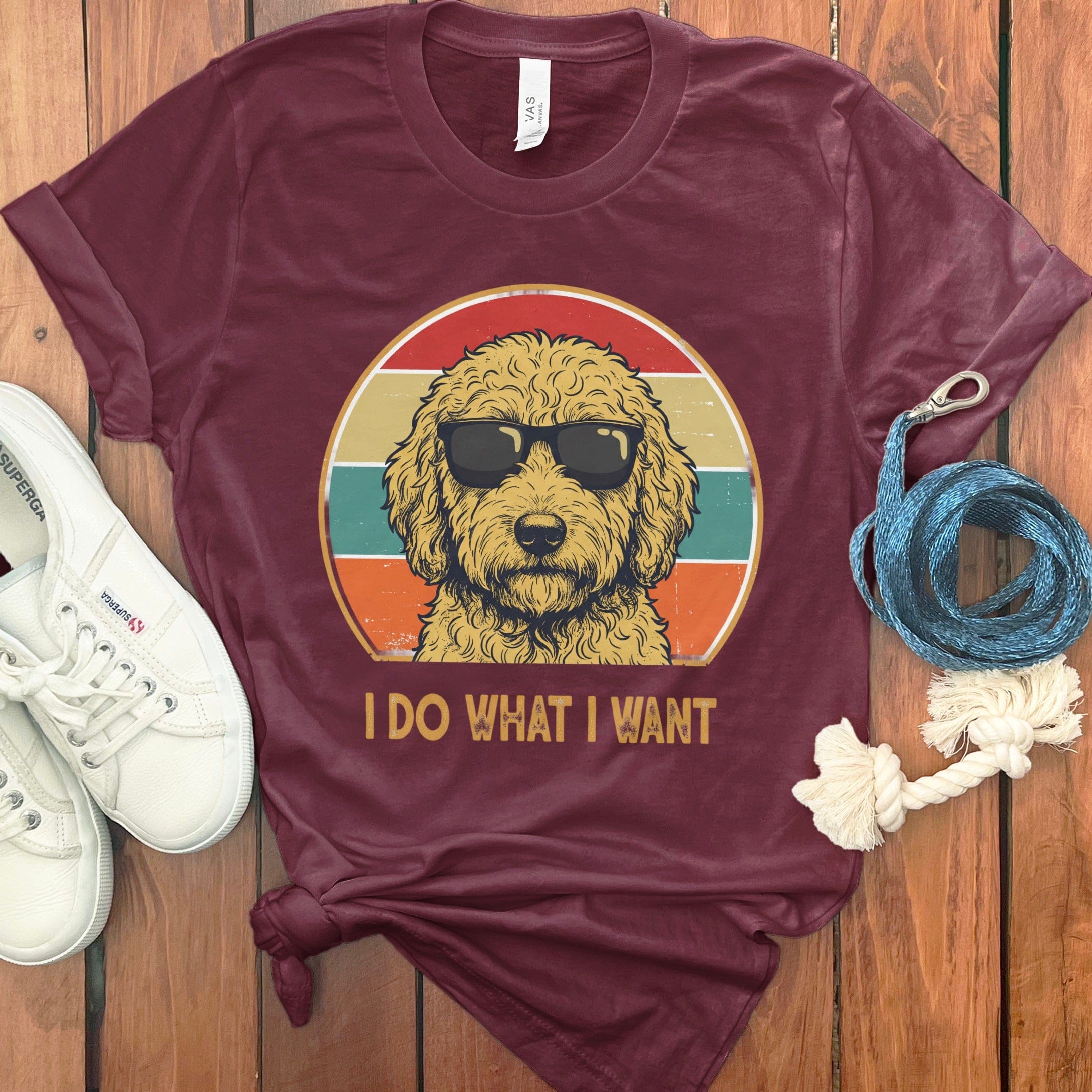Goldendoodle I Want T-Shirt in Maroon / S by Puppy Jo