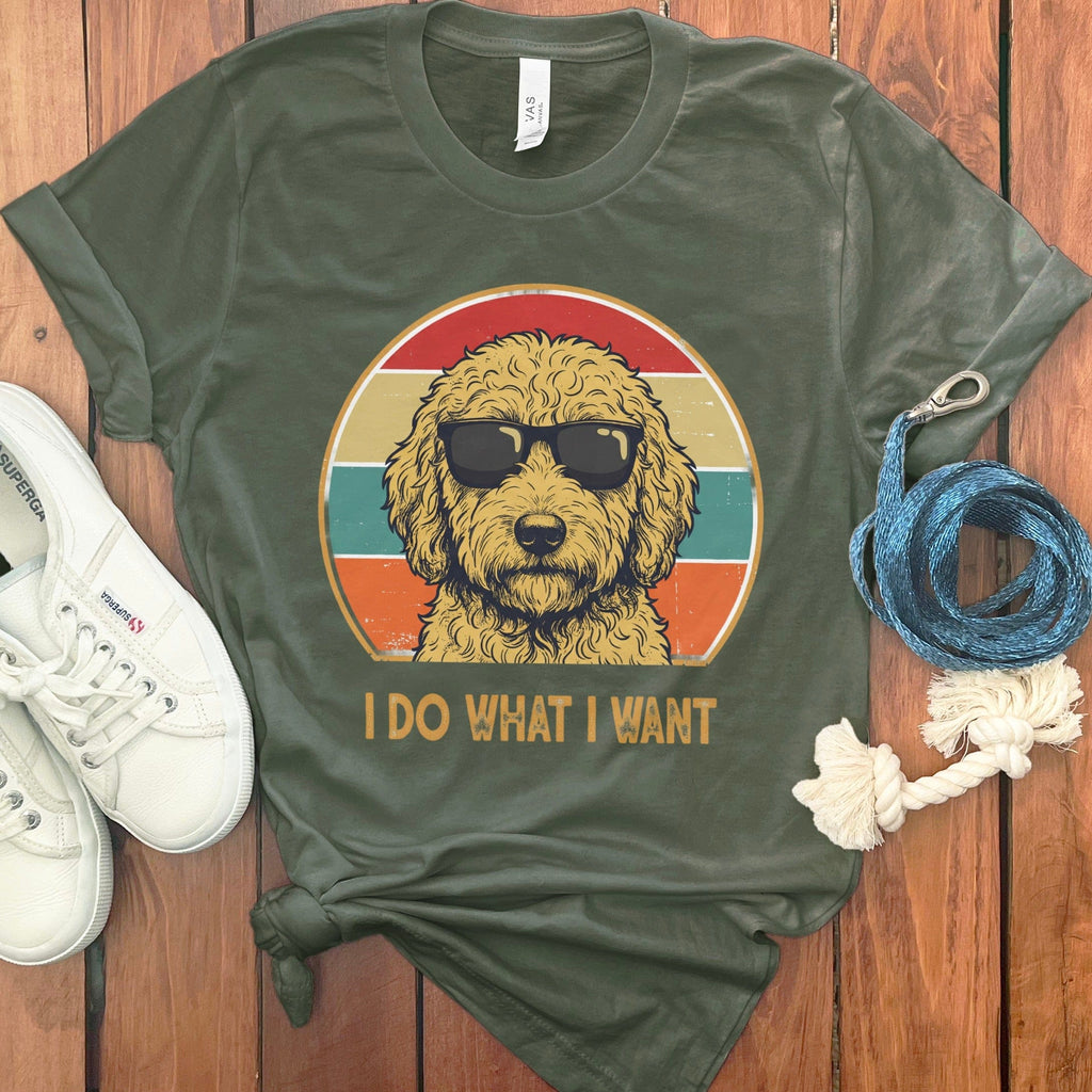 Goldendoodle I Want T-Shirt in Military Green / S by Puppy Jo
