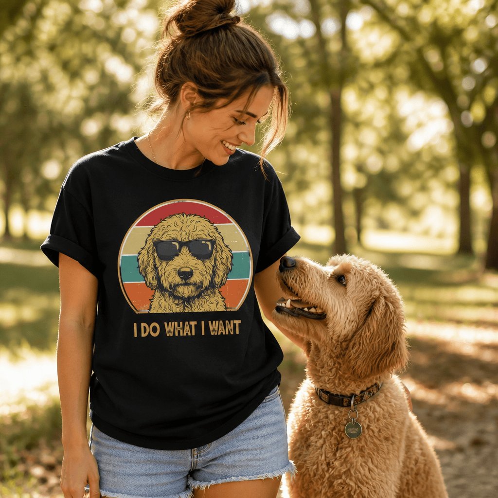 Goldendoodle I Want T-Shirt in by Puppy Jo