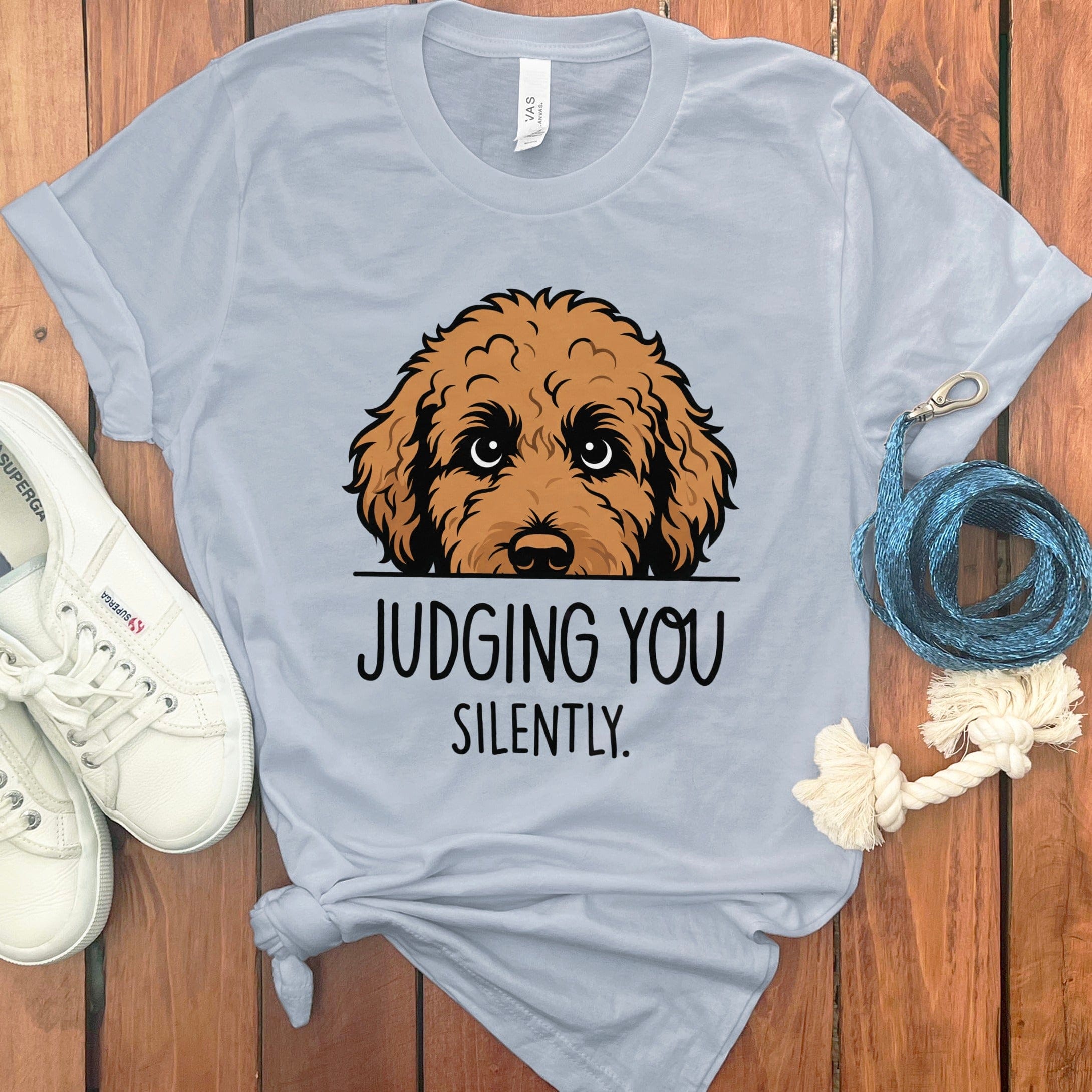 Goldendoodle Judging T-Shirt in Light Blue / M by Puppy Jo