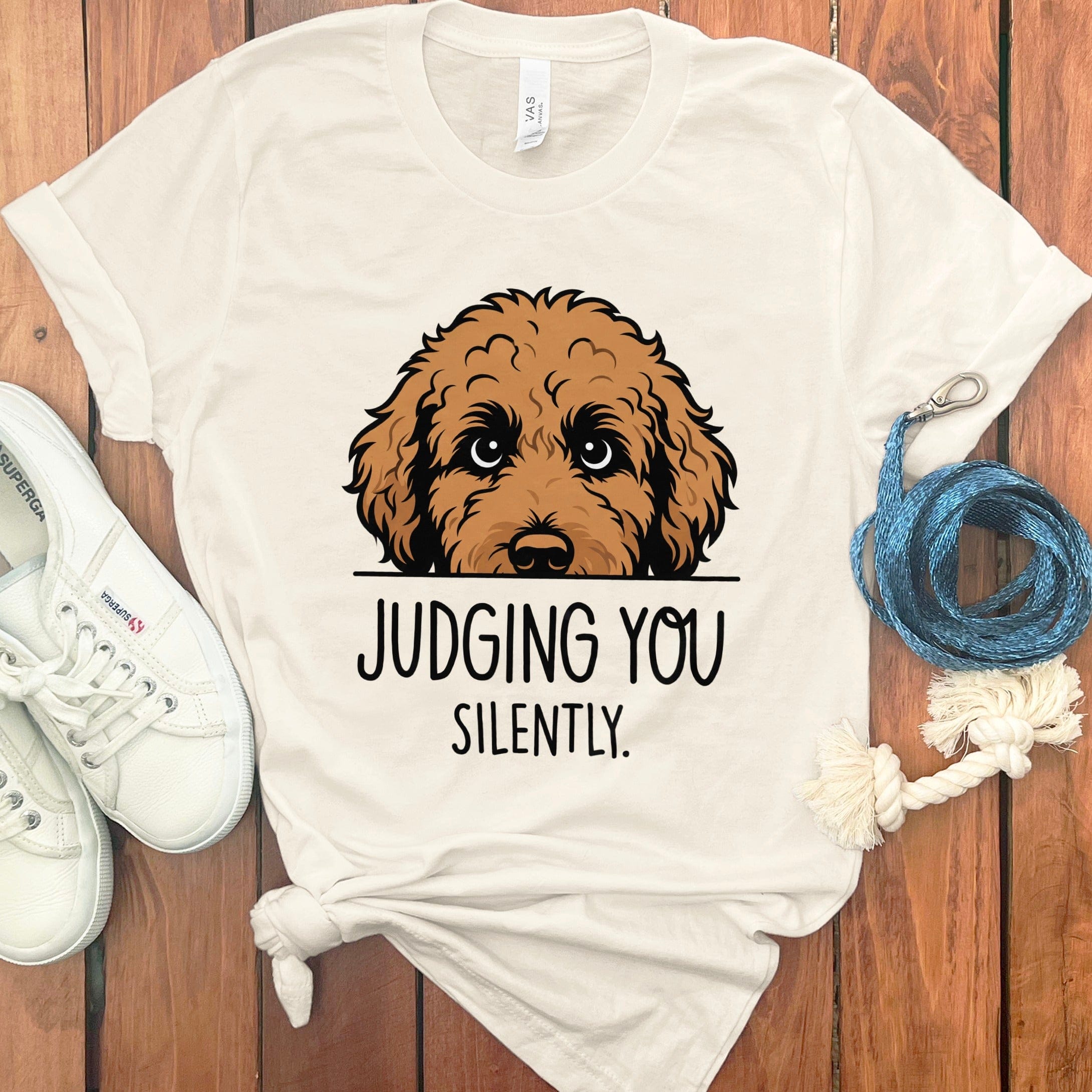 Goldendoodle Judging T-Shirt in Natural / M by Puppy Jo