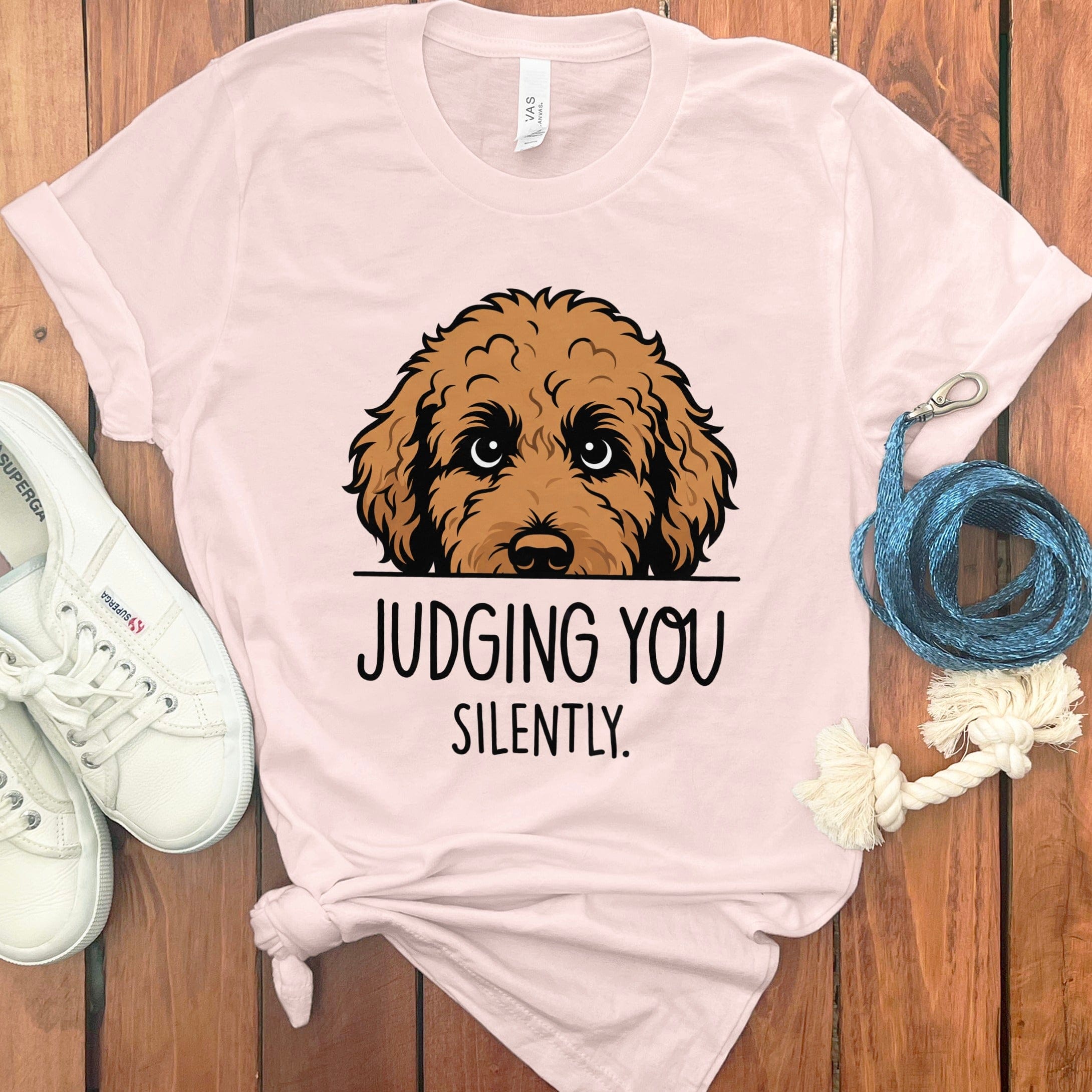 Goldendoodle Judging T-Shirt in Soft Pink / M by Puppy Jo