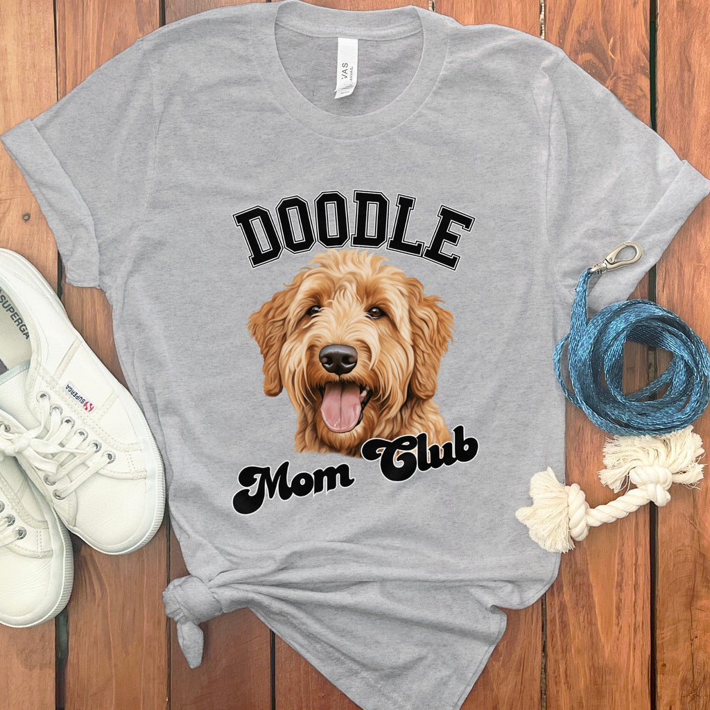 Goldendoodle Labradoodle Mom Club T-Shirt in Athletic Heather / S by Puppy Jo
