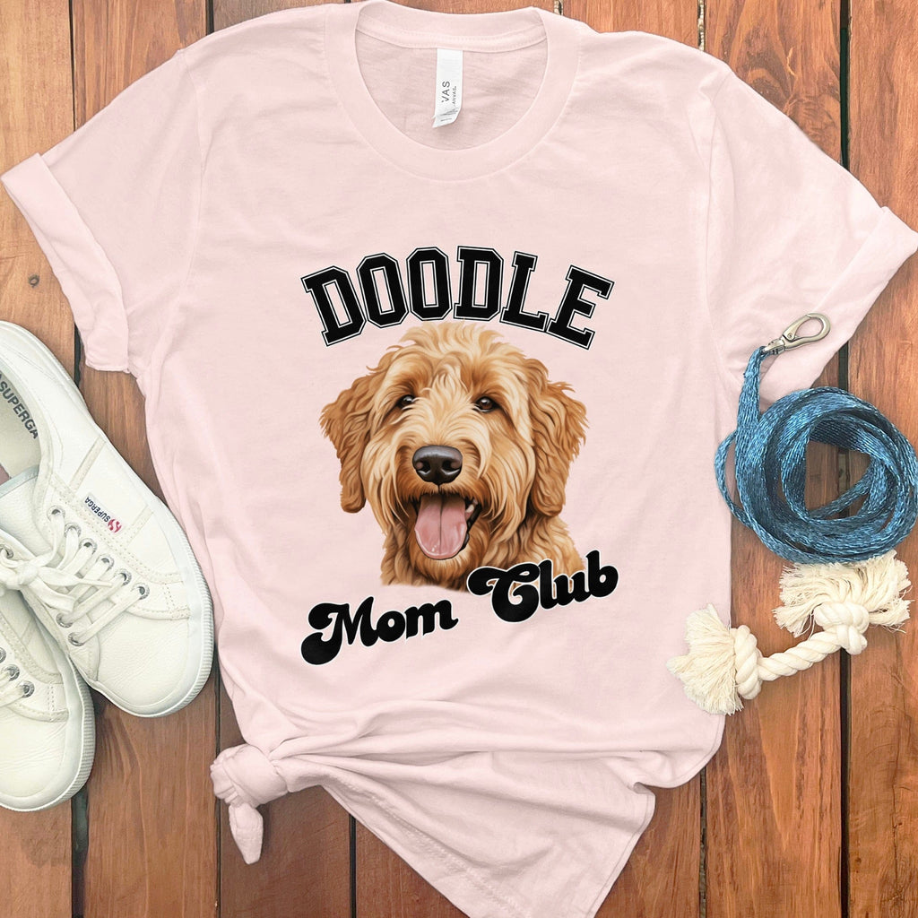 Goldendoodle Labradoodle Mom Club T-Shirt in Soft Pink / S by Puppy Jo