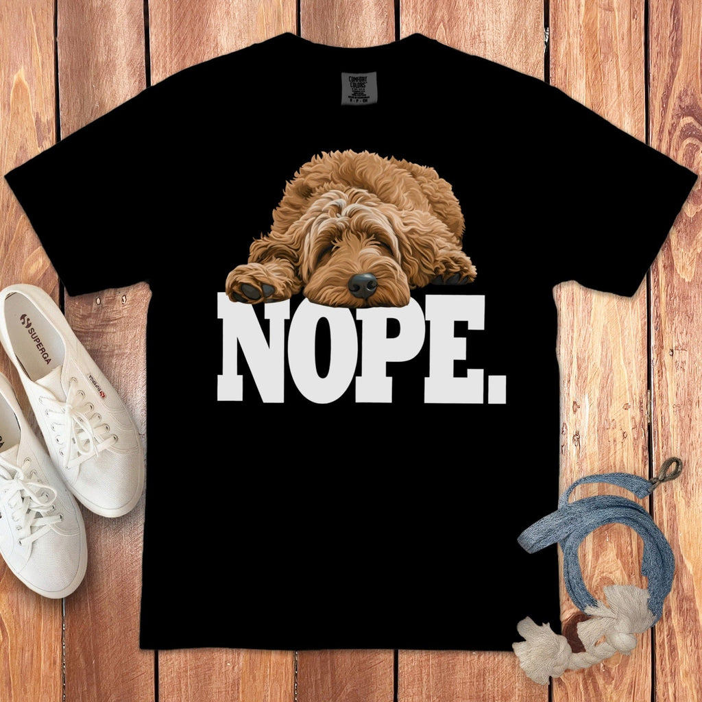 Goldendoodle Labradoodle Nope Signature T-Shirt in Black / S by Puppy Jo
