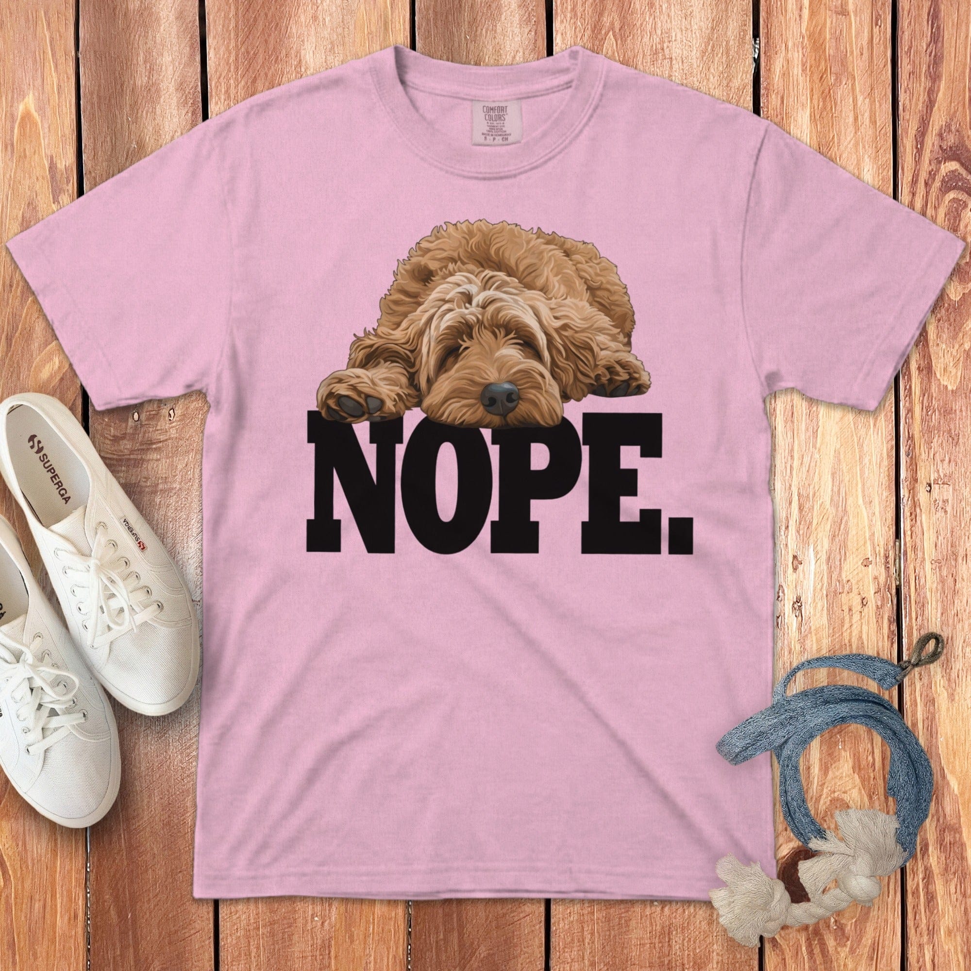 Goldendoodle Labradoodle Nope Signature T-Shirt in Blossom / S by Puppy Jo