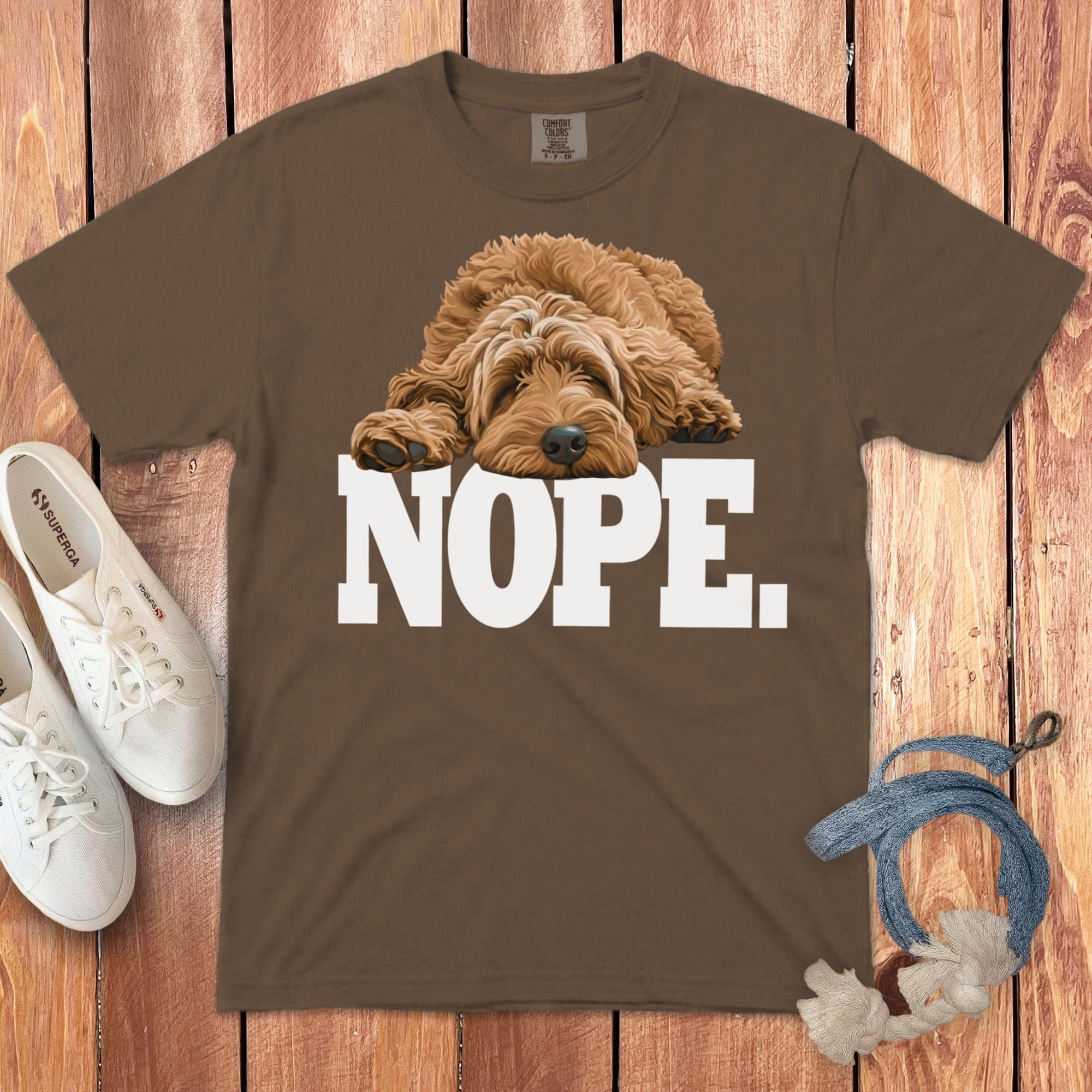 Goldendoodle Labradoodle Nope Signature T-Shirt in Espresso / S by Puppy Jo