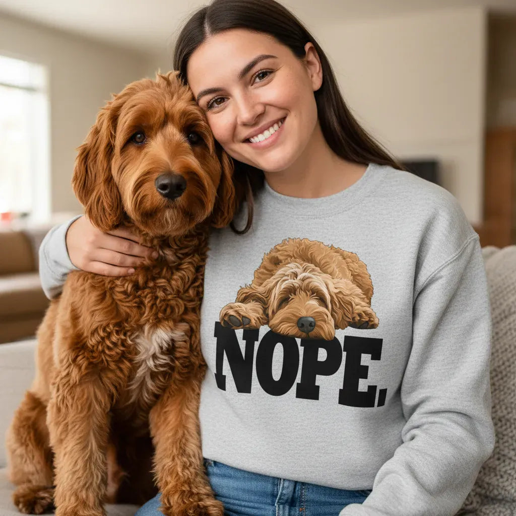 Goldendoodle Labradoodle Nope Sweatshirt in by Puppy Jo