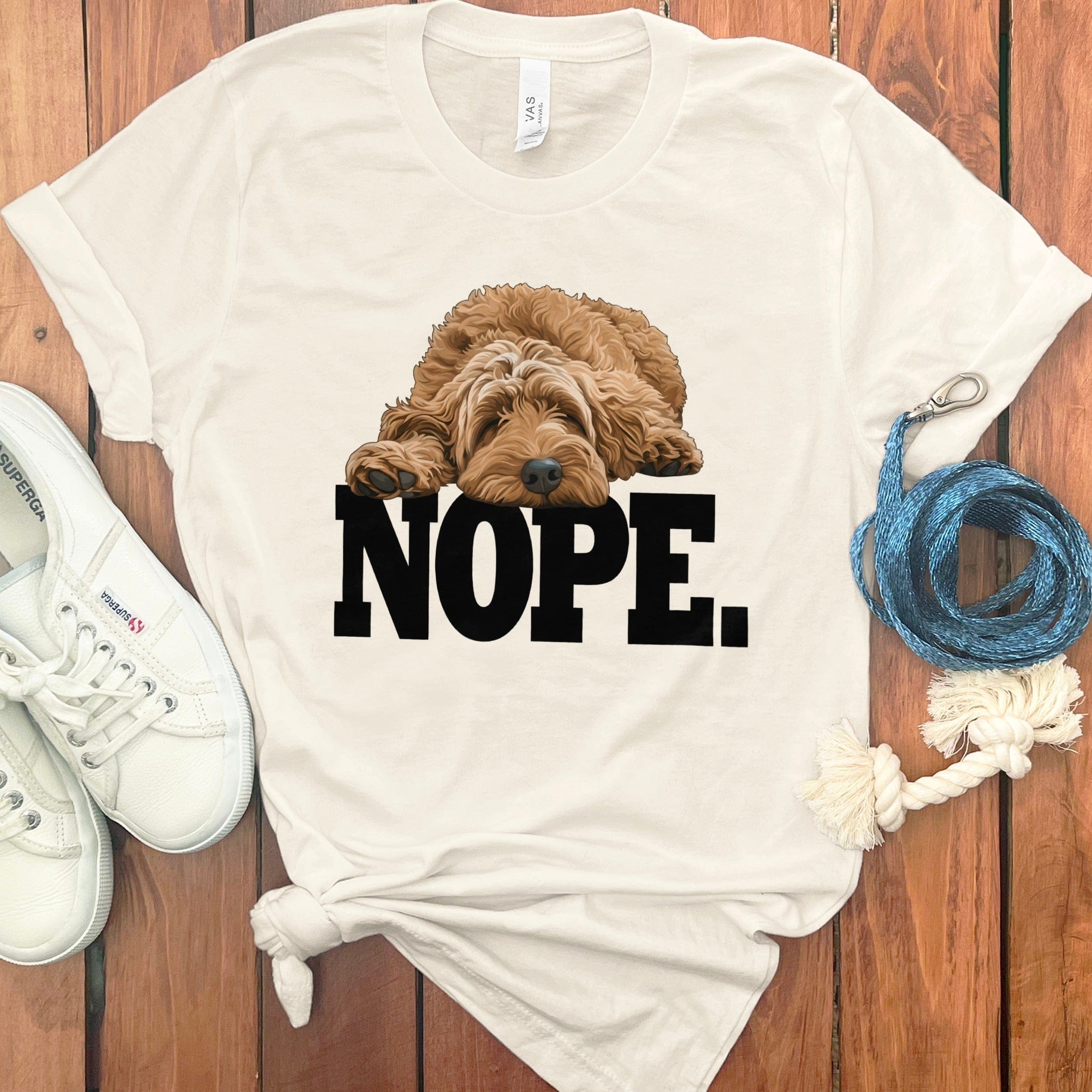 Goldendoodle Labradoodle Nope T-Shirt in Natural / S by Puppy Jo