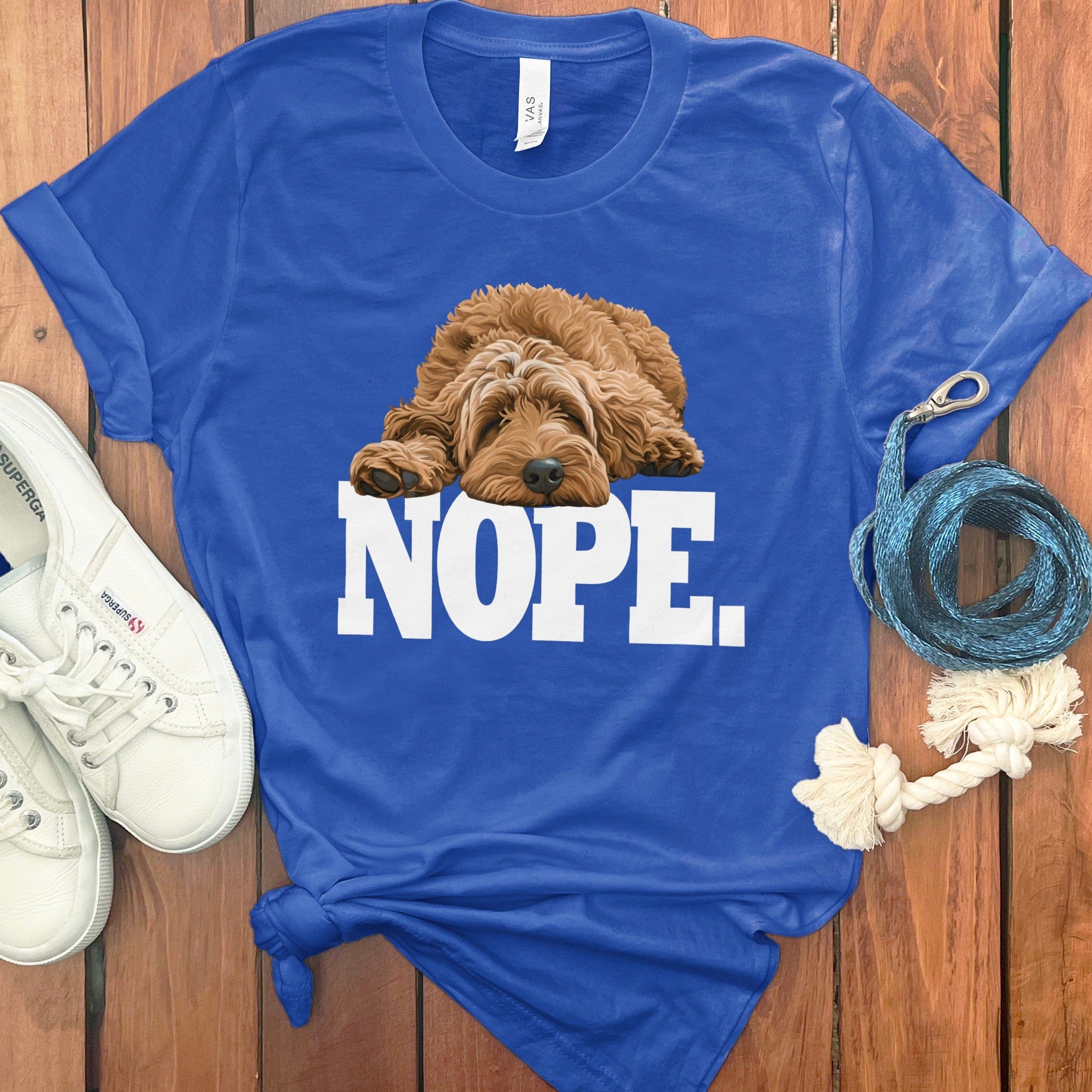 Goldendoodle Labradoodle Nope T-Shirt in True Royal / S by Puppy Jo