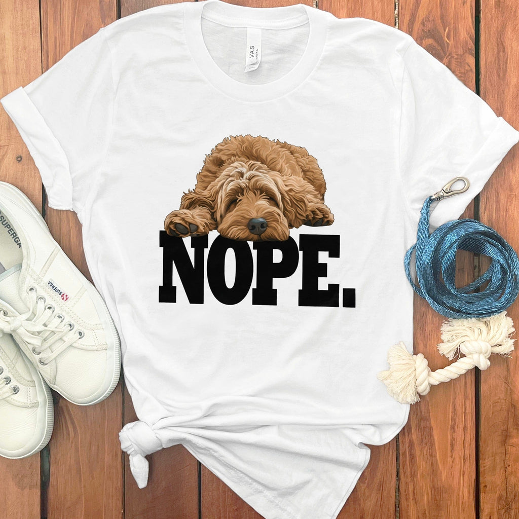 Goldendoodle Labradoodle Nope T-Shirt in White / S by Puppy Jo