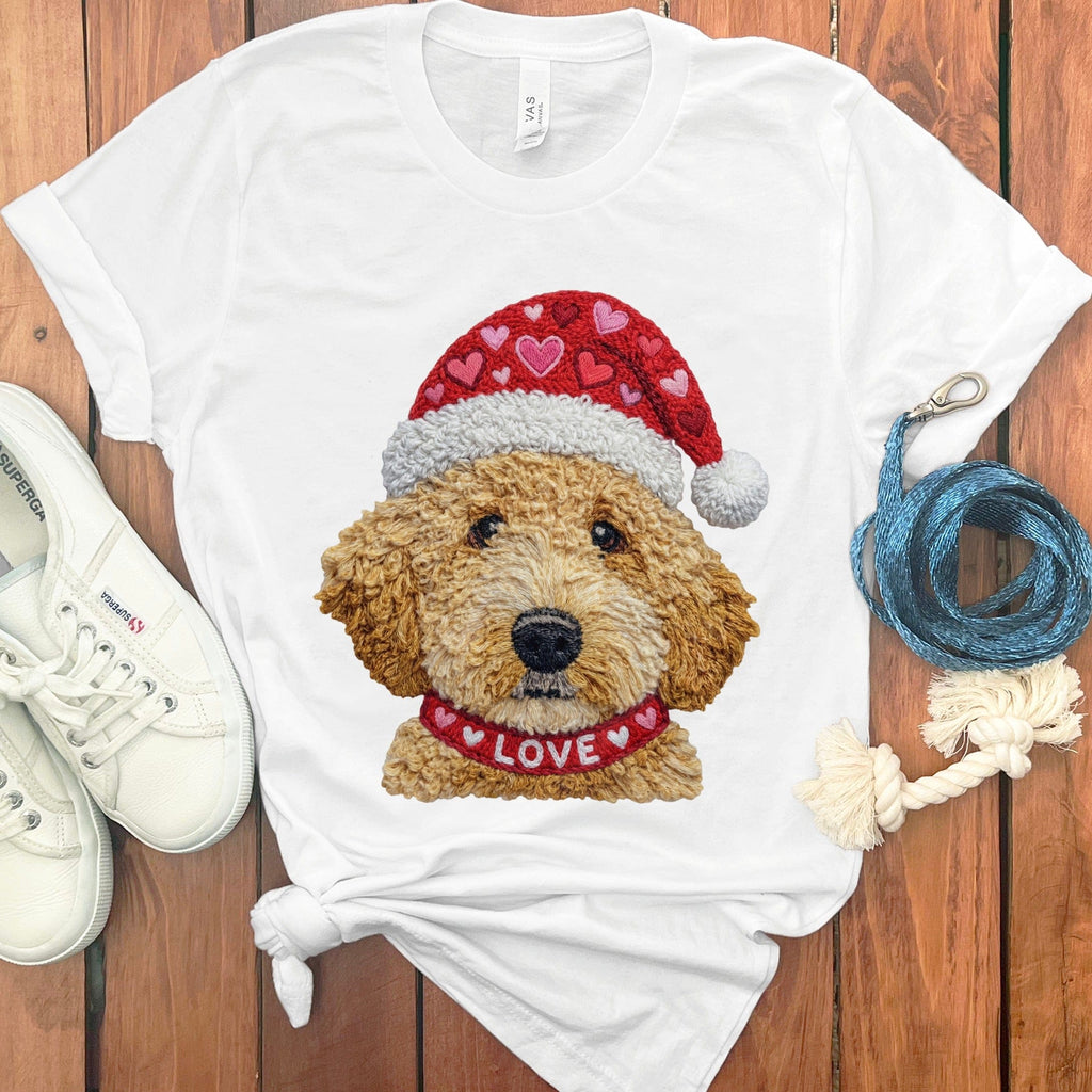 Goldendoodle Love Heart T-Shirt in White / S by Puppy Jo