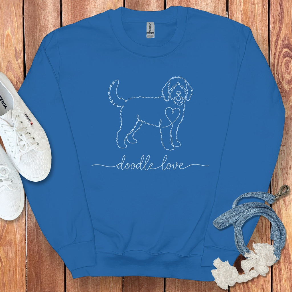 Goldendoodle Love Sweatshirt in Royal / S by Puppy Jo
