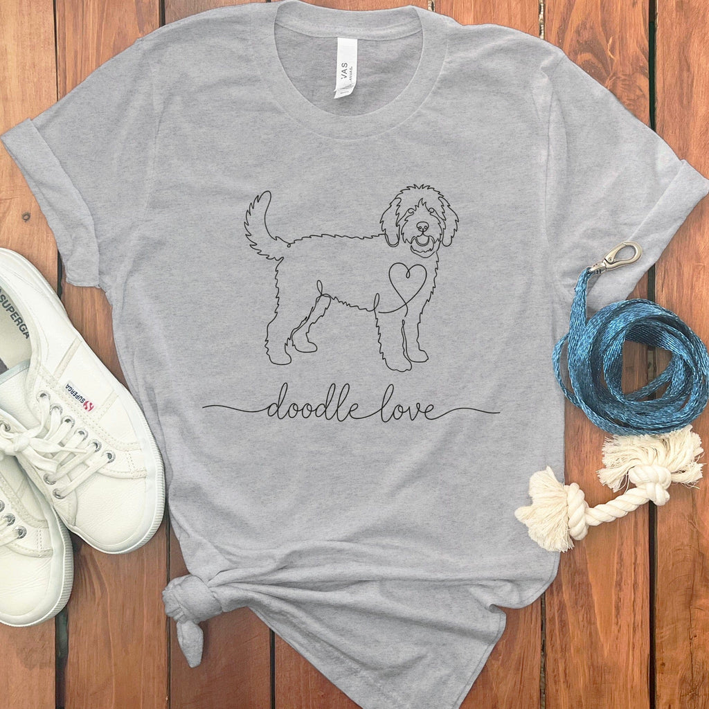 Goldendoodle Love T-Shirt in Athletic Heather / S by Puppy Jo