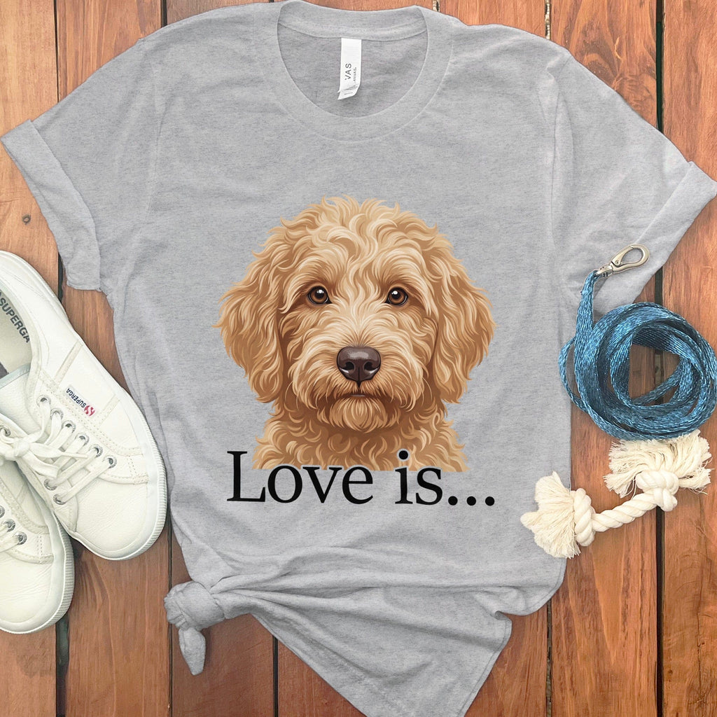 Goldendoodle Love T-Shirt in Athletic Heather / S by Puppy Jo