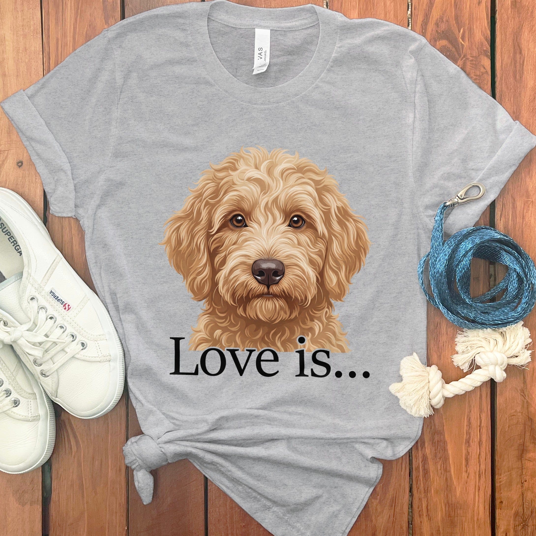 Goldendoodle Love T-Shirt in Athletic Heather / S by Puppy Jo