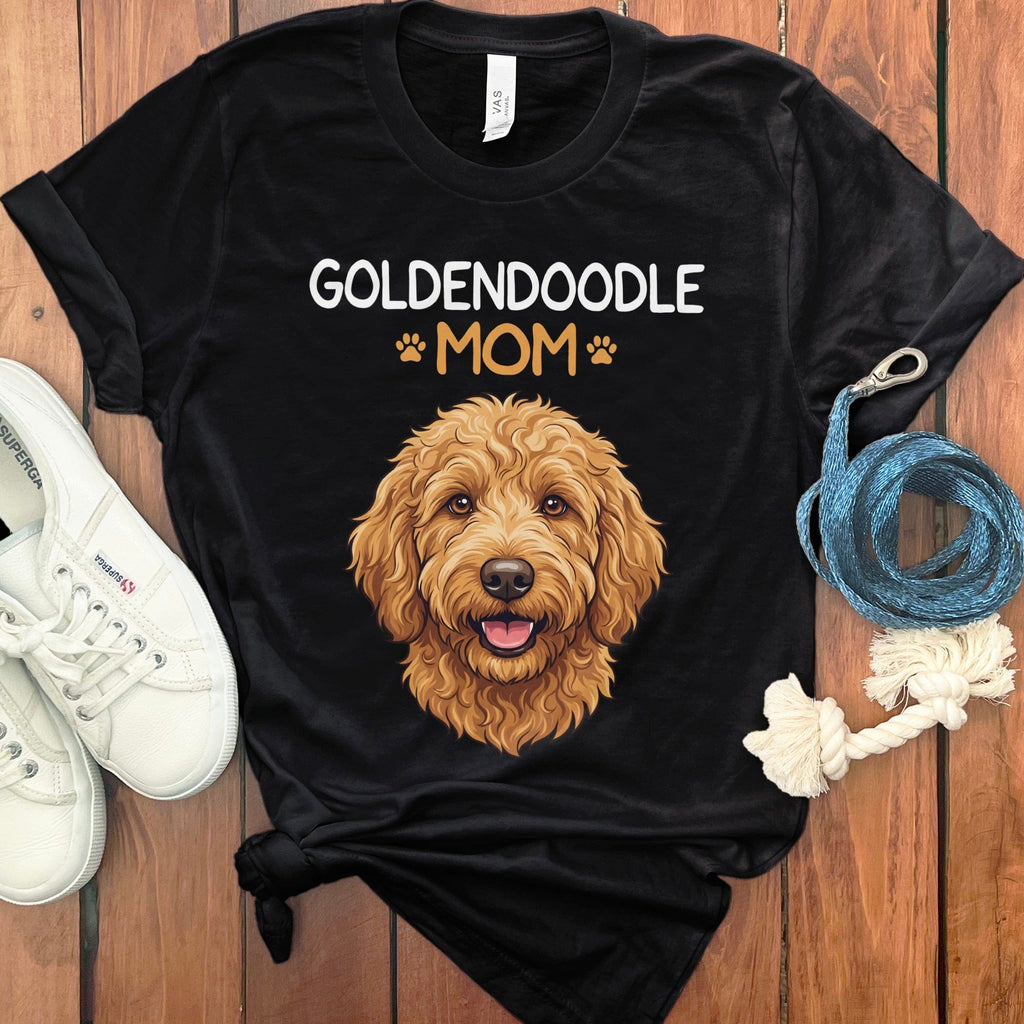 Goldendoodle Mom Paw T-Shirt in Black / S by Puppy Jo