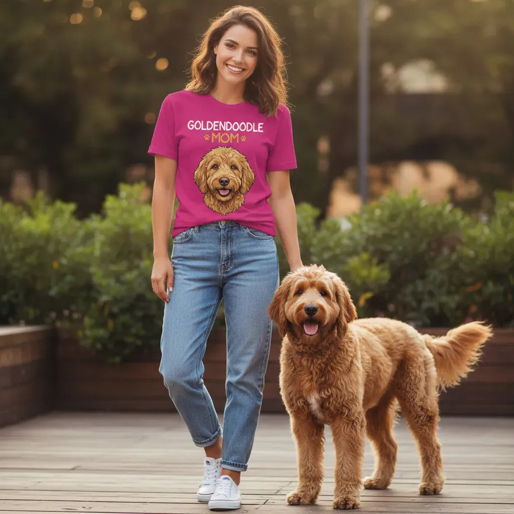 Goldendoodle Mom Paw T-Shirt in by Puppy Jo
