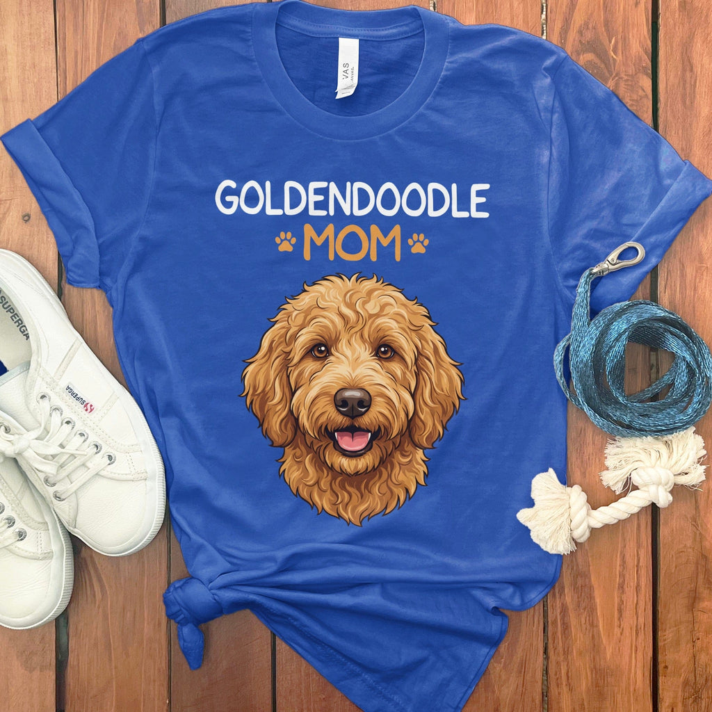 Goldendoodle Mom Paw T-Shirt in True Royal / S by Puppy Jo