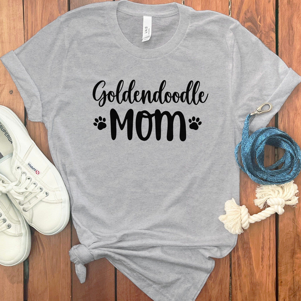 Goldendoodle Mom T-Shirt in Athletic Heather / S by Puppy Jo