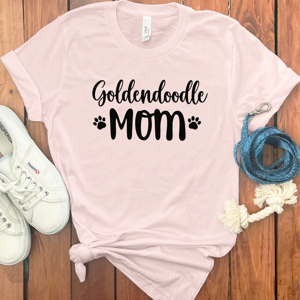Goldendoodle Mom T-Shirt in Soft Pink / S by Puppy Jo