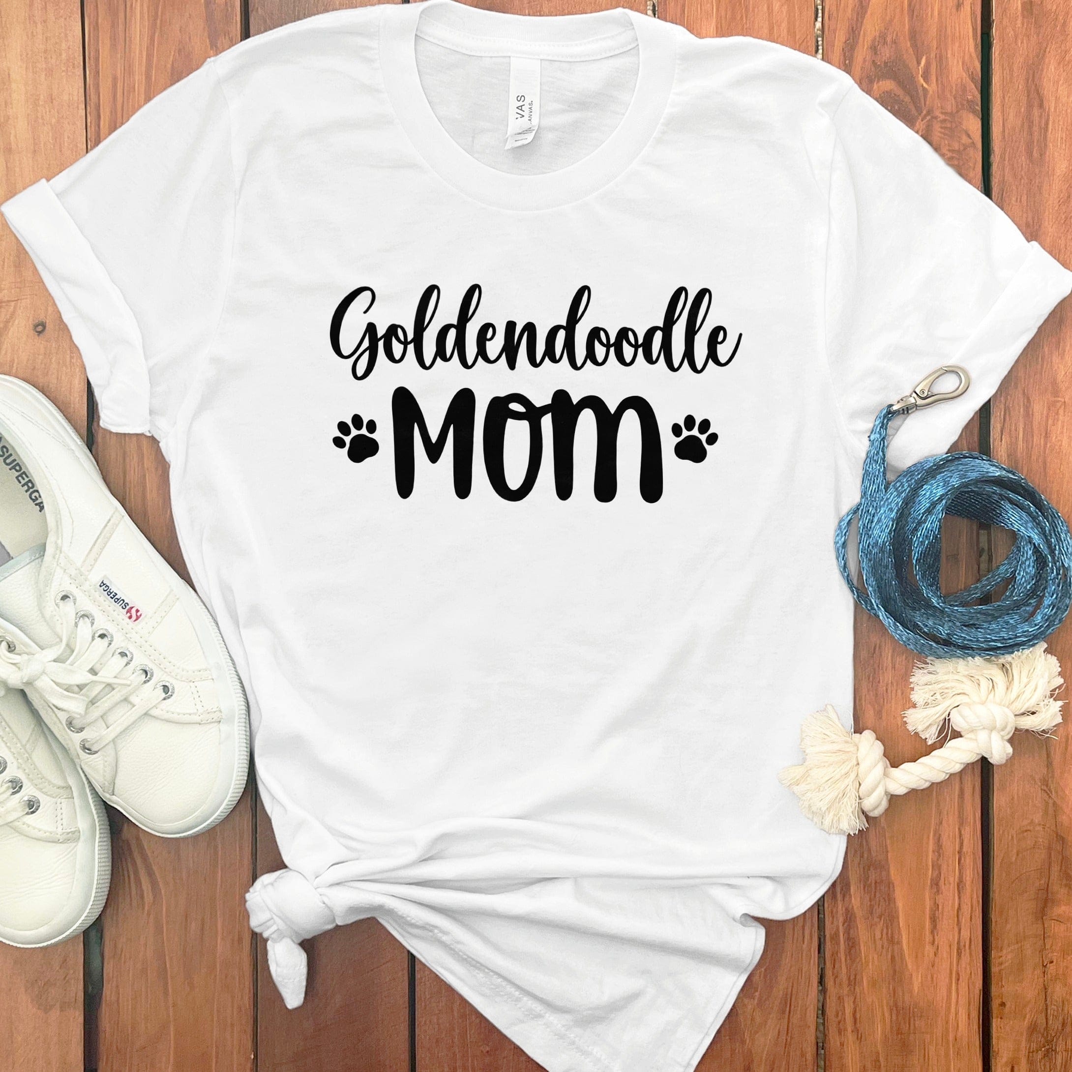 Goldendoodle Mom T-Shirt in White / S by Puppy Jo