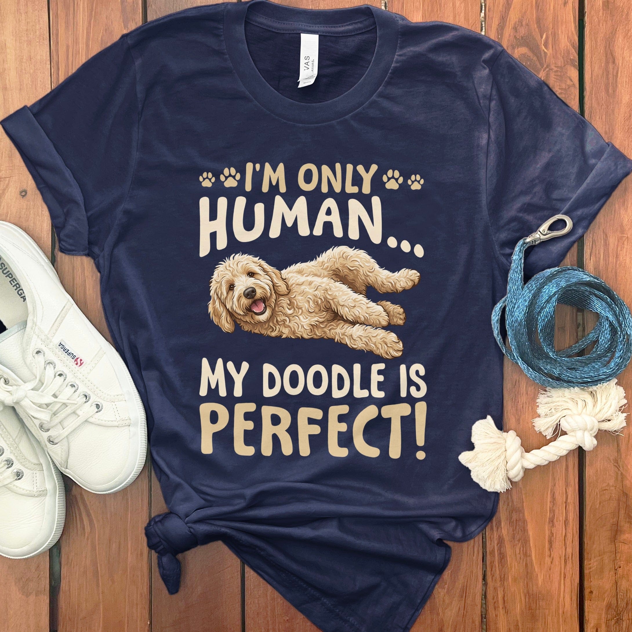 Goldendoodle Perfect T-Shirt in Navy / S by Puppy Jo