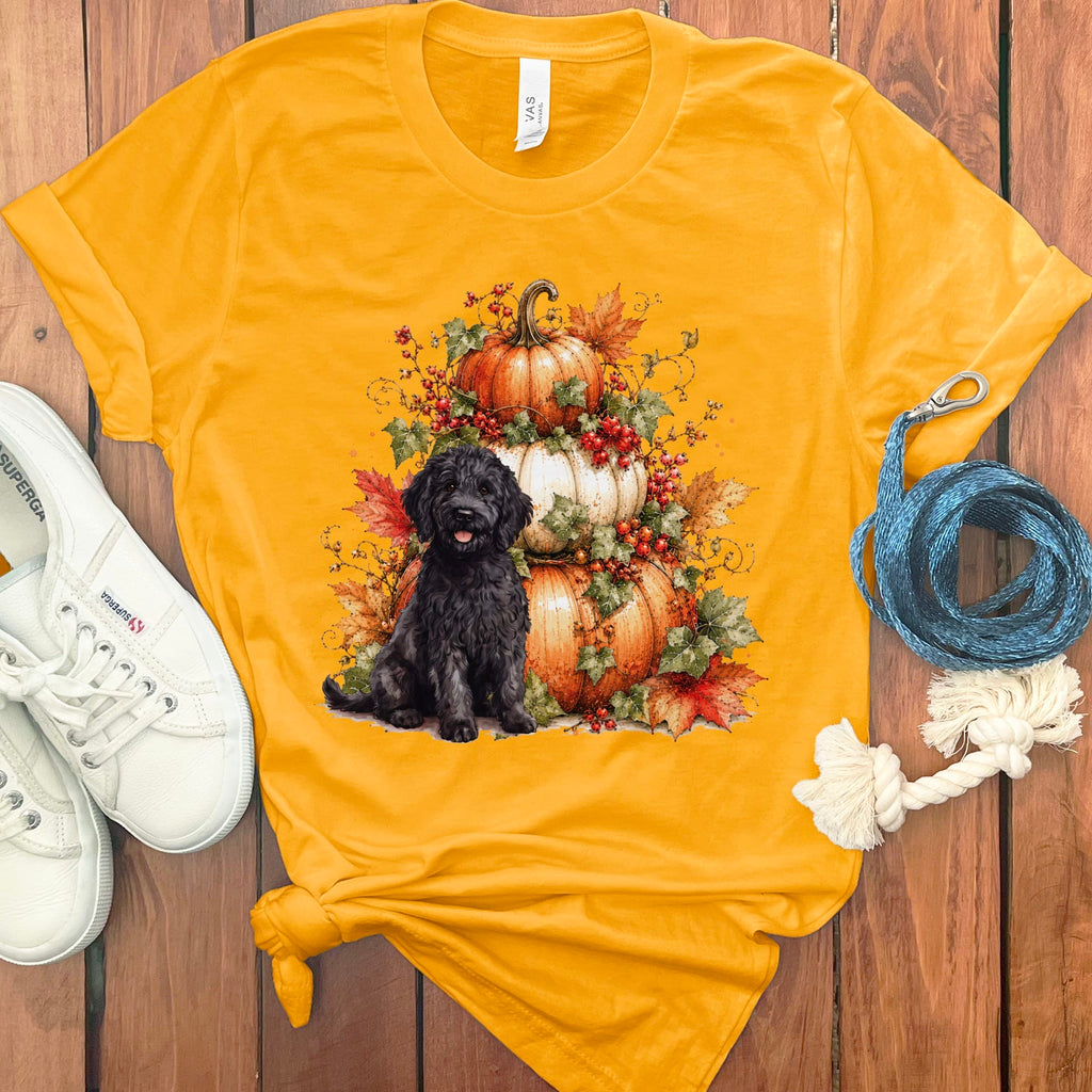 Goldendoodle Pumpkin Ivy T-Shirt in Gold / S by Puppy Jo